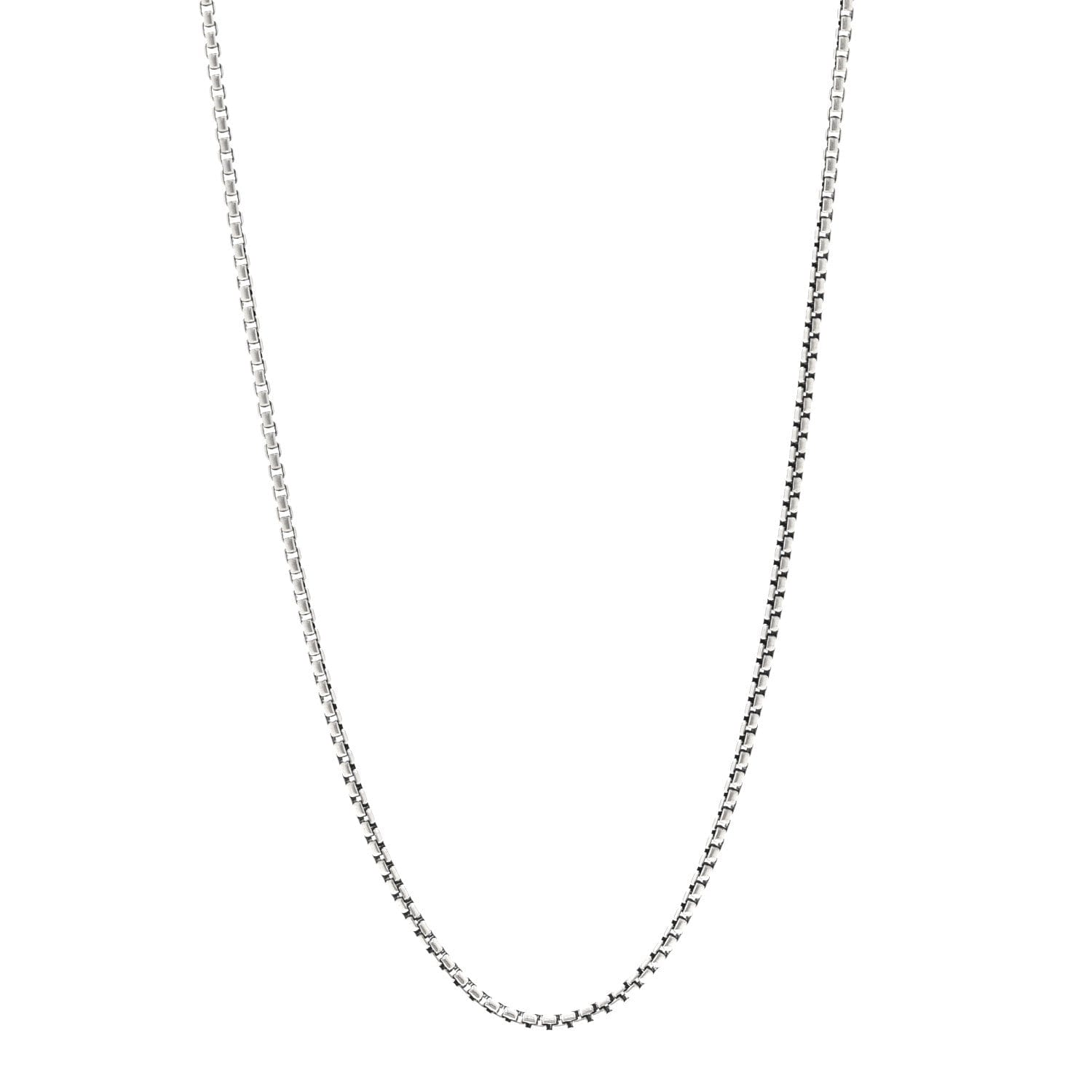 David Yurman Sterling Silver 2.5 mm Box Chain Necklace 21"