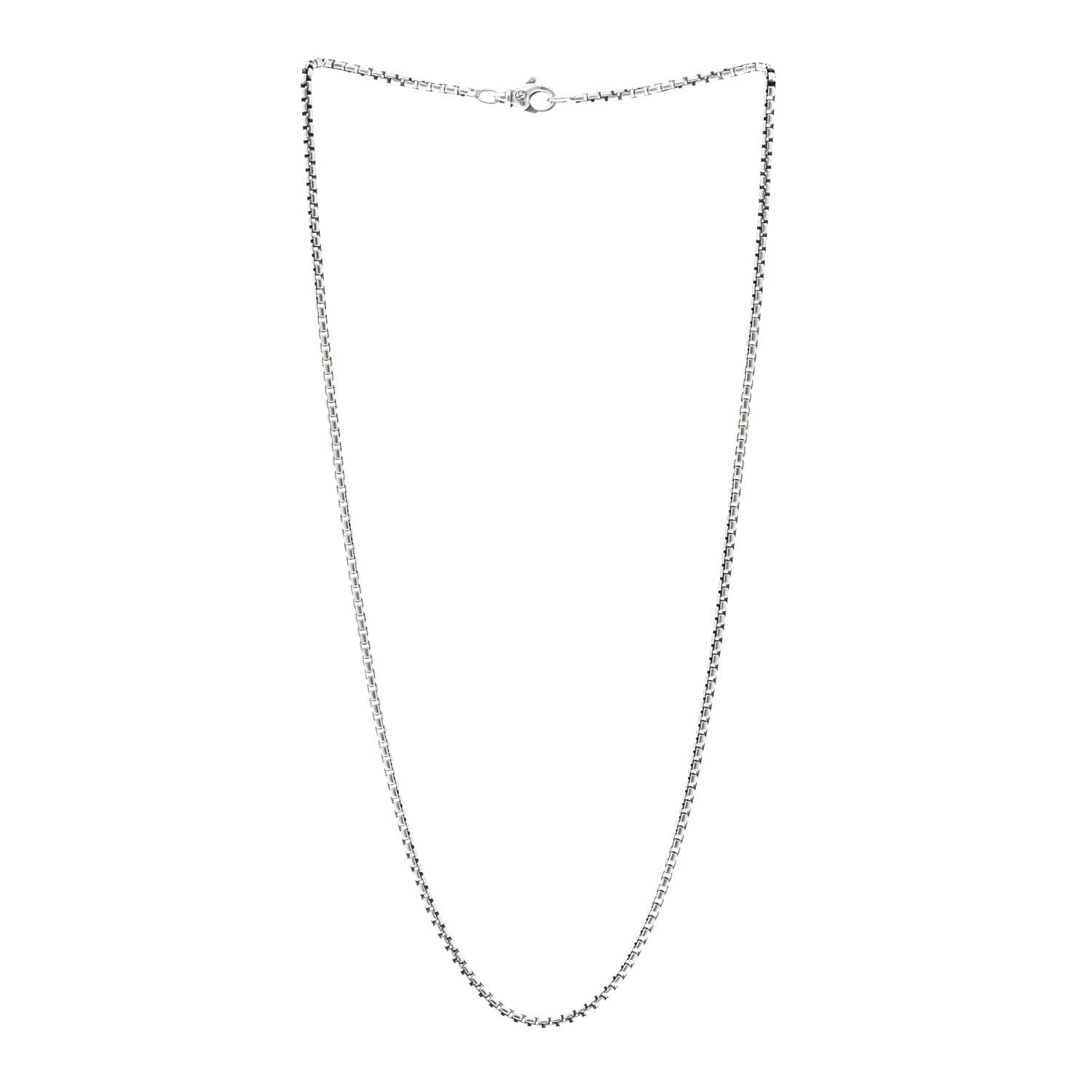David Yurman Sterling Silver 2.5 mm Box Chain Necklace 21"