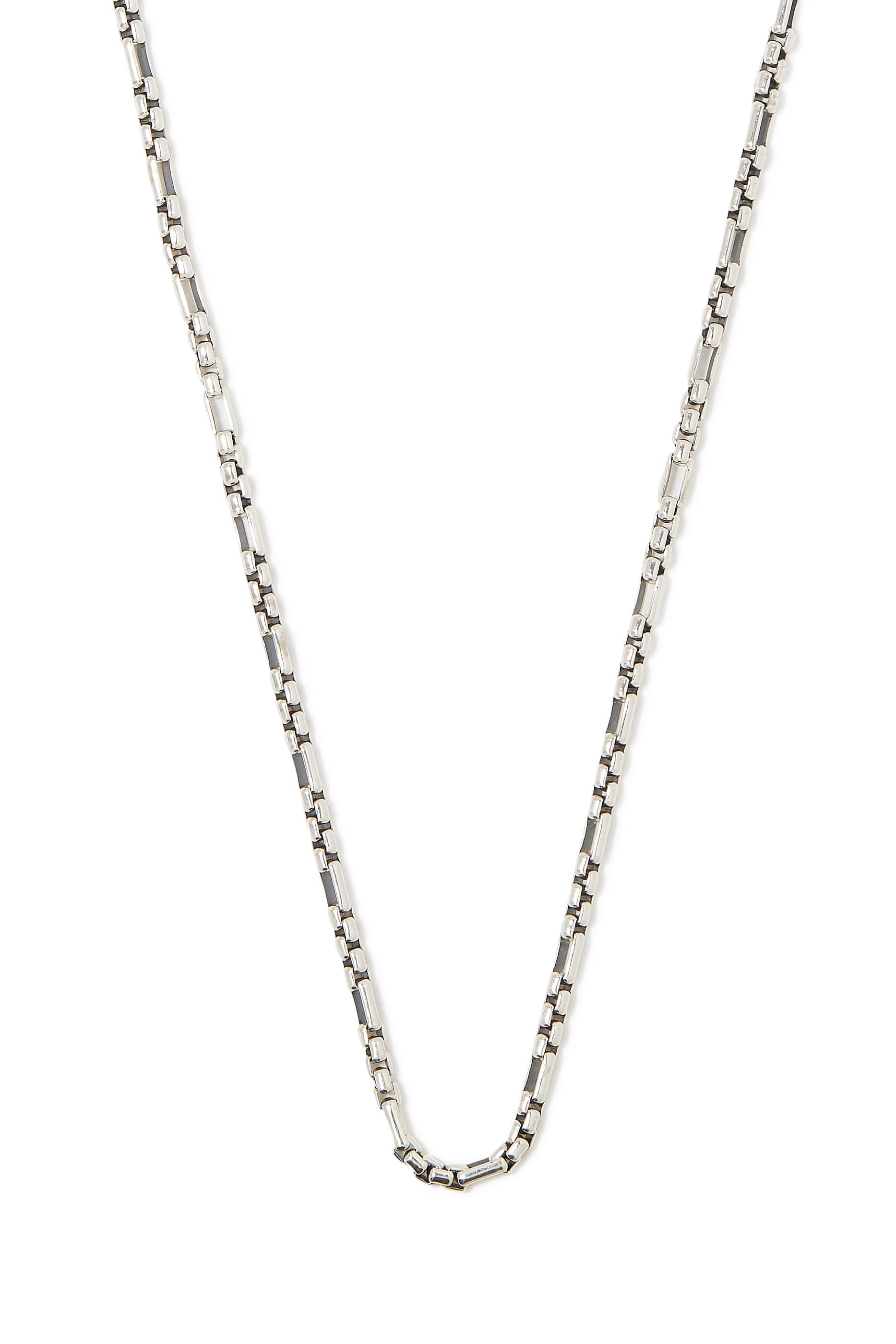 David Yurman Open Station 24in Box Chain Necklace, Sterling Silver