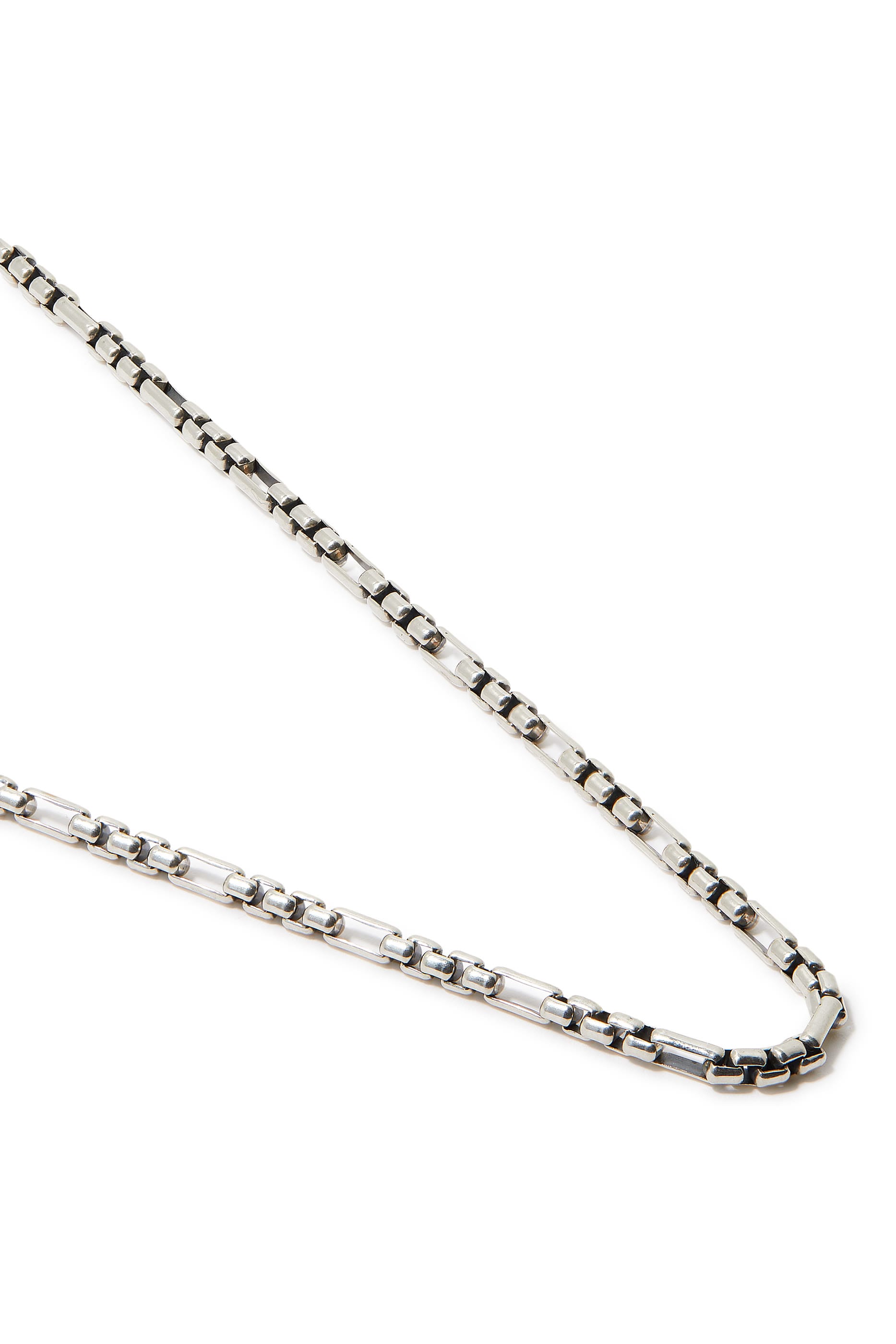 David Yurman Open Station 24in Box Chain Necklace, Sterling Silver