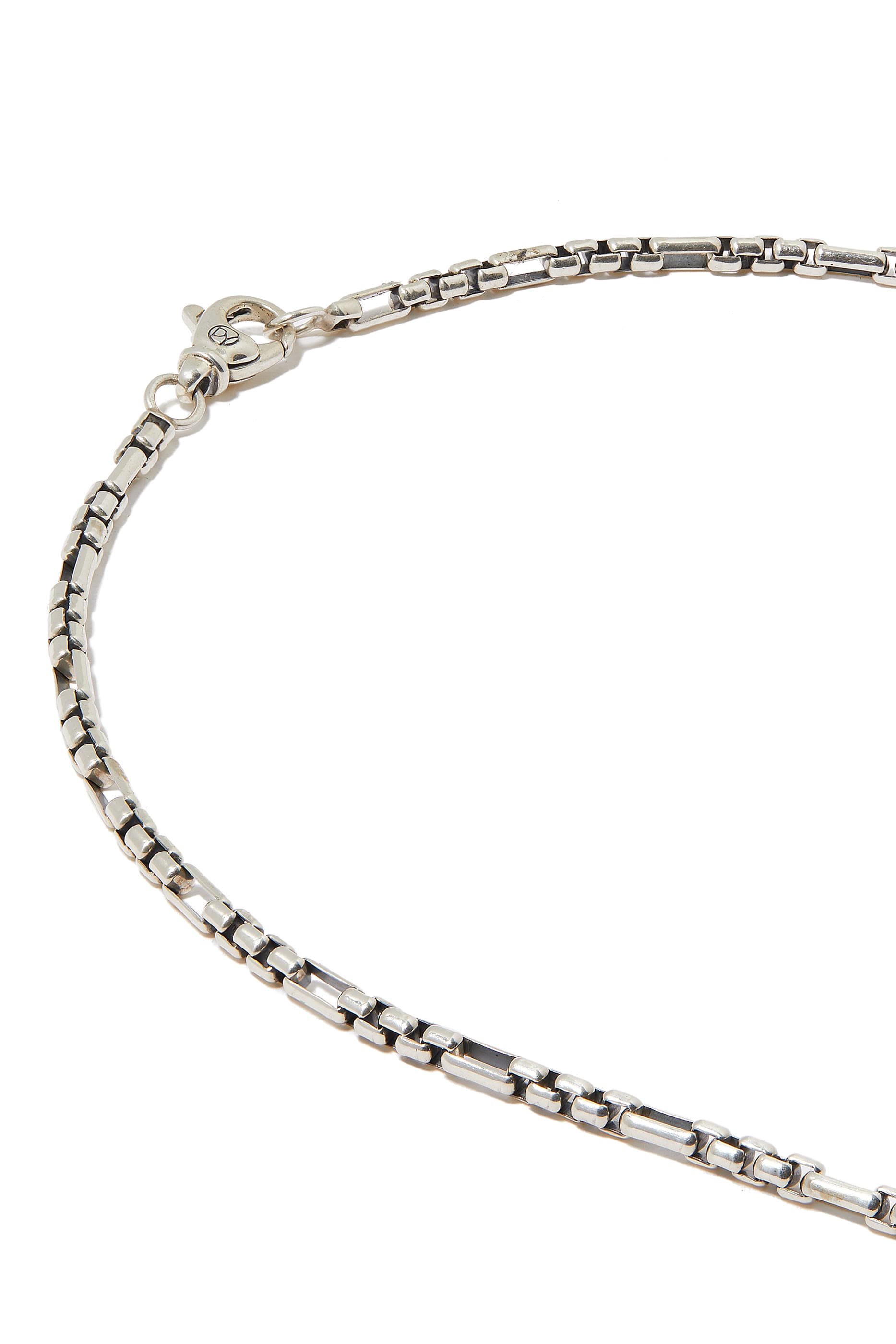 David Yurman Open Station 24in Box Chain Necklace, Sterling Silver