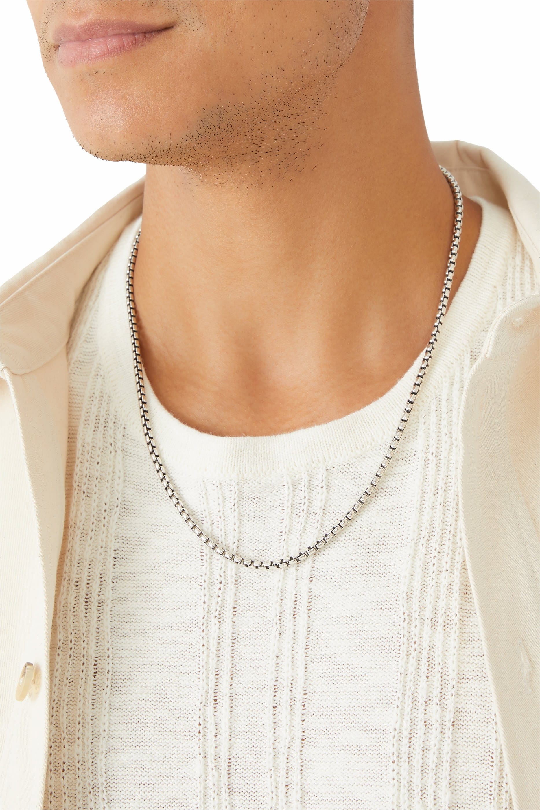 David Yurman Box Chain Necklace, Sterling Silver
