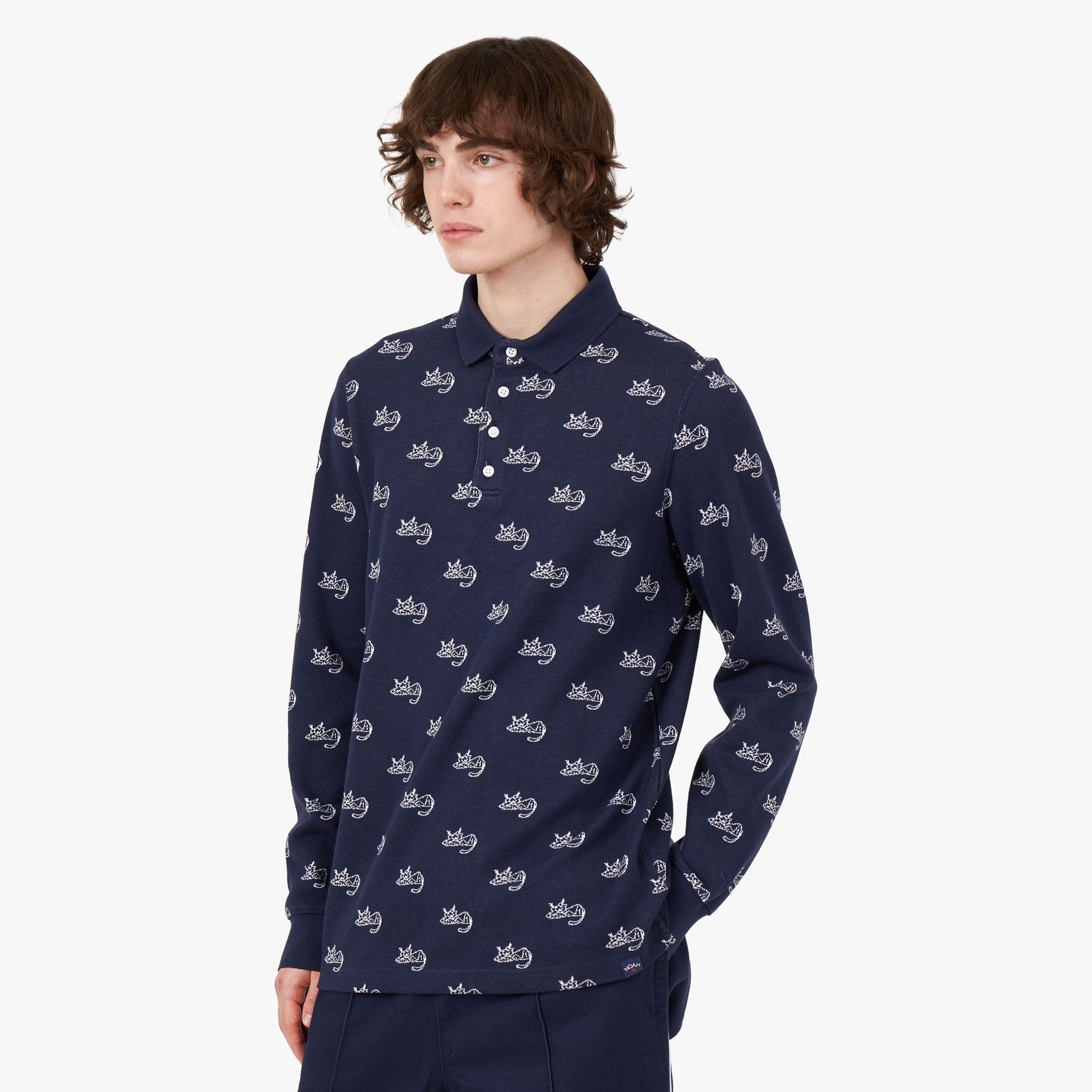 PUMA x Noah Jacquard Polo Shirt / Puma Navy