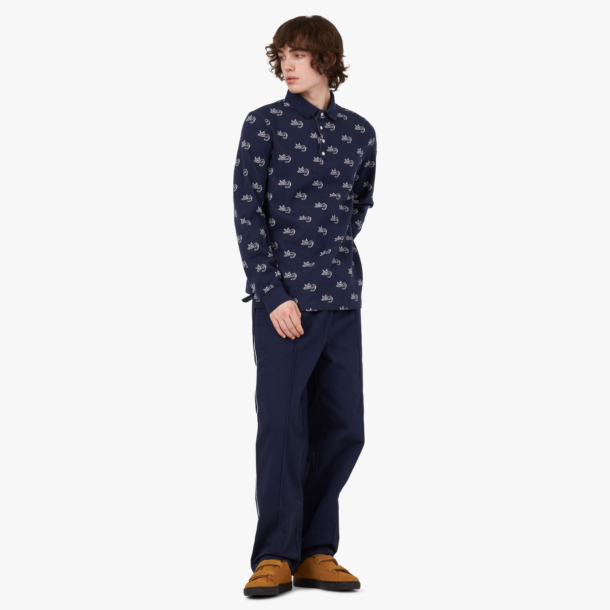 PUMA x Noah Jacquard Polo Shirt / Puma Navy
