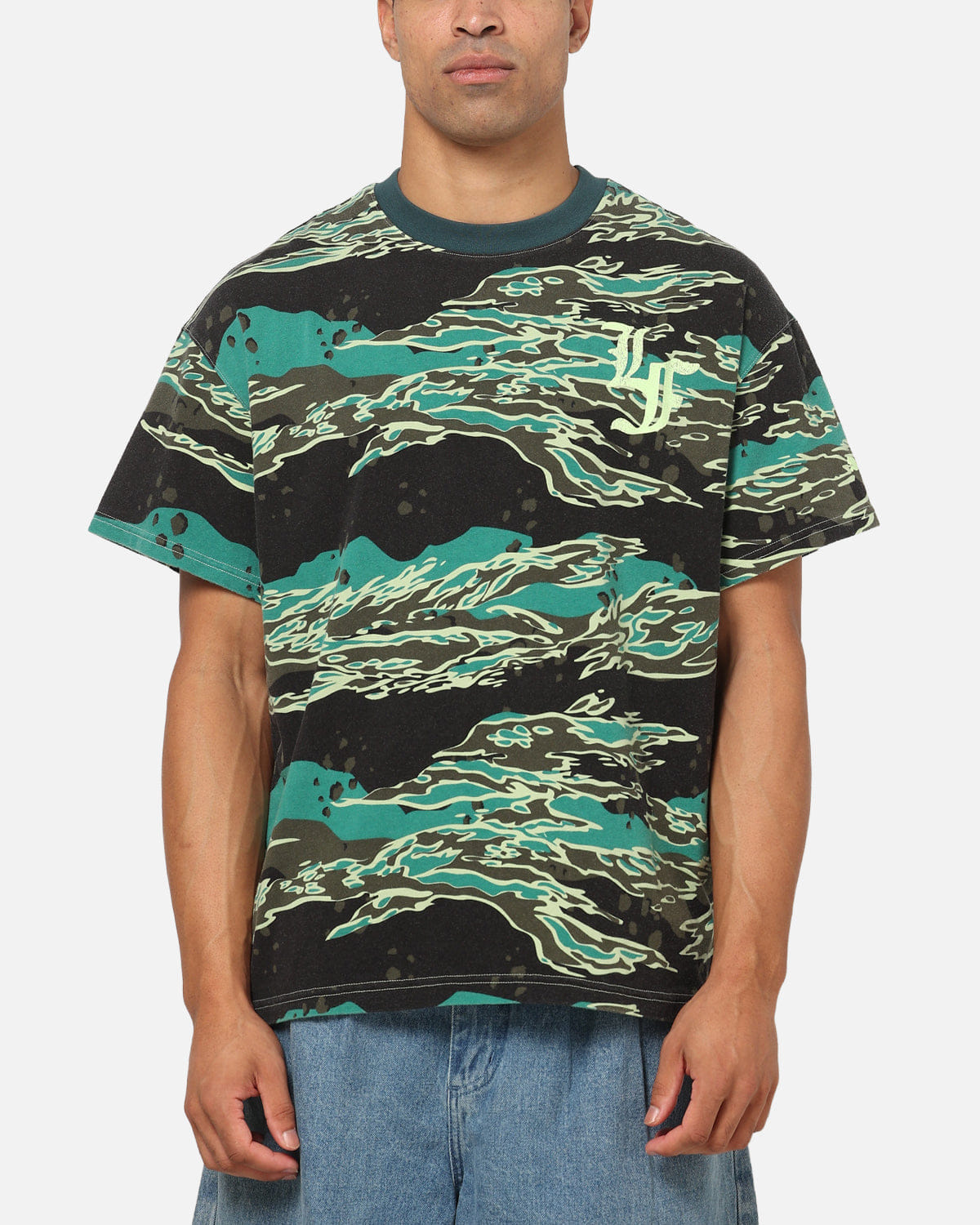 Puma LaFrance Supply All Over Print T - Shirt Green