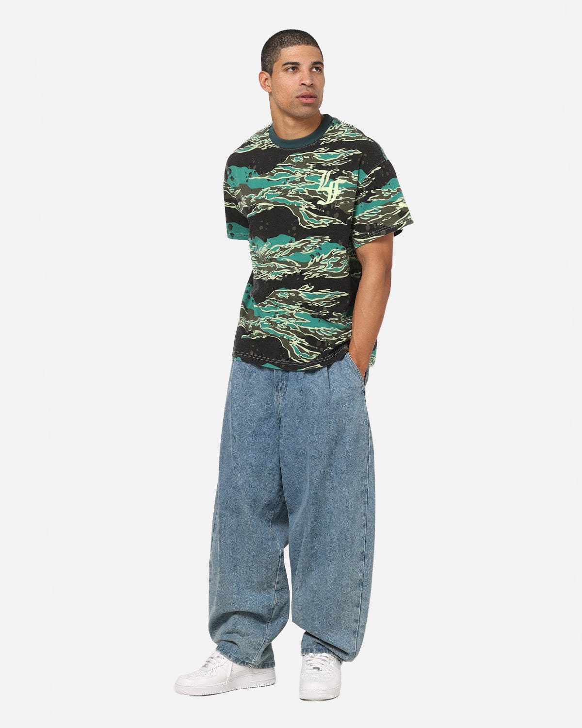 Puma LaFrance Supply All Over Print T - Shirt Green