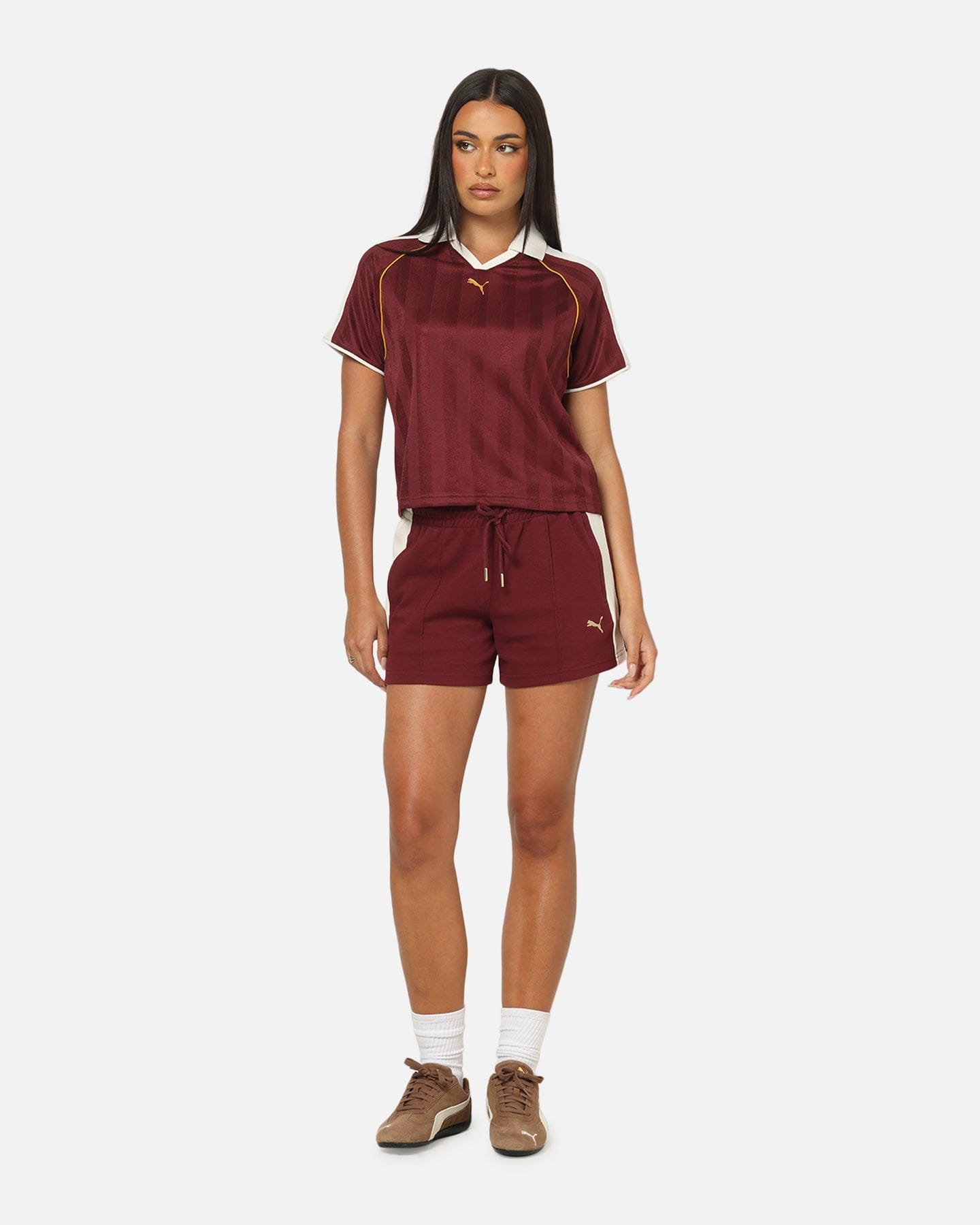 Puma Women's T7 Relaxed Football Jersey T - Shirt Ruby