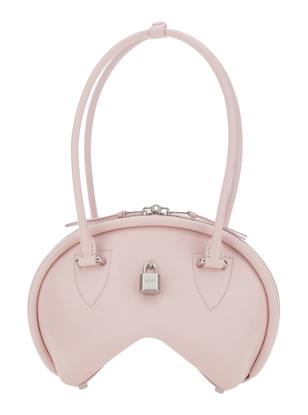 Acne Studios Women Pink Handbag With Two Top Handles And Logo Plaque On The Front In Leather Woman