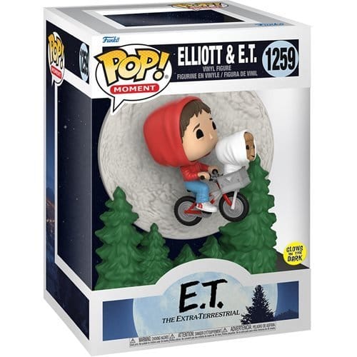 Funko Pop! Moment 1259 E.T. 40th Anniversary - Elliott & E.T. Glow - in - the - Dark Vinyl Figure