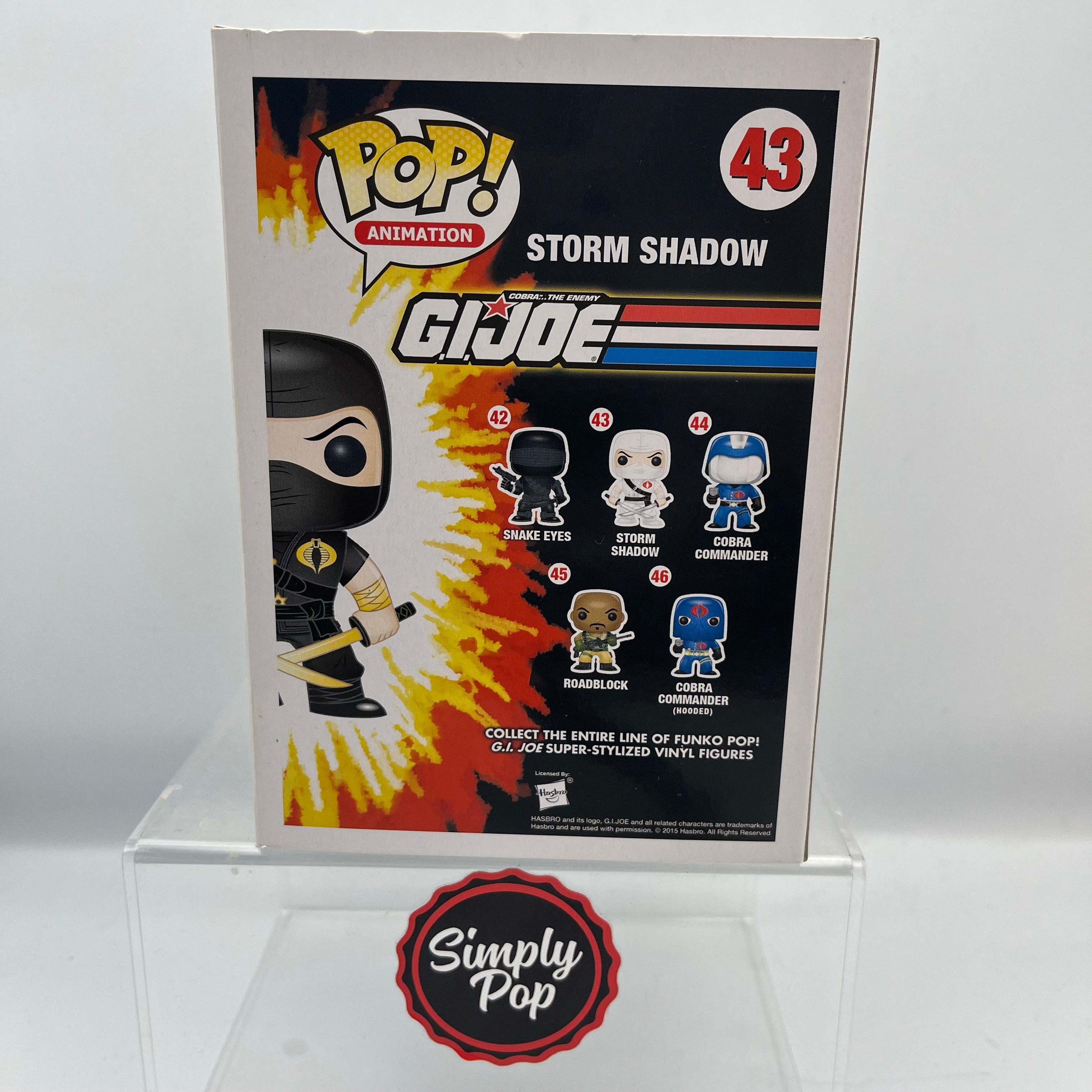 Funko Pop Storm Shadow Ninja - Ku #43 GTS Distribution Exclusive Vaulted Grail G.I. Joe Animation - B