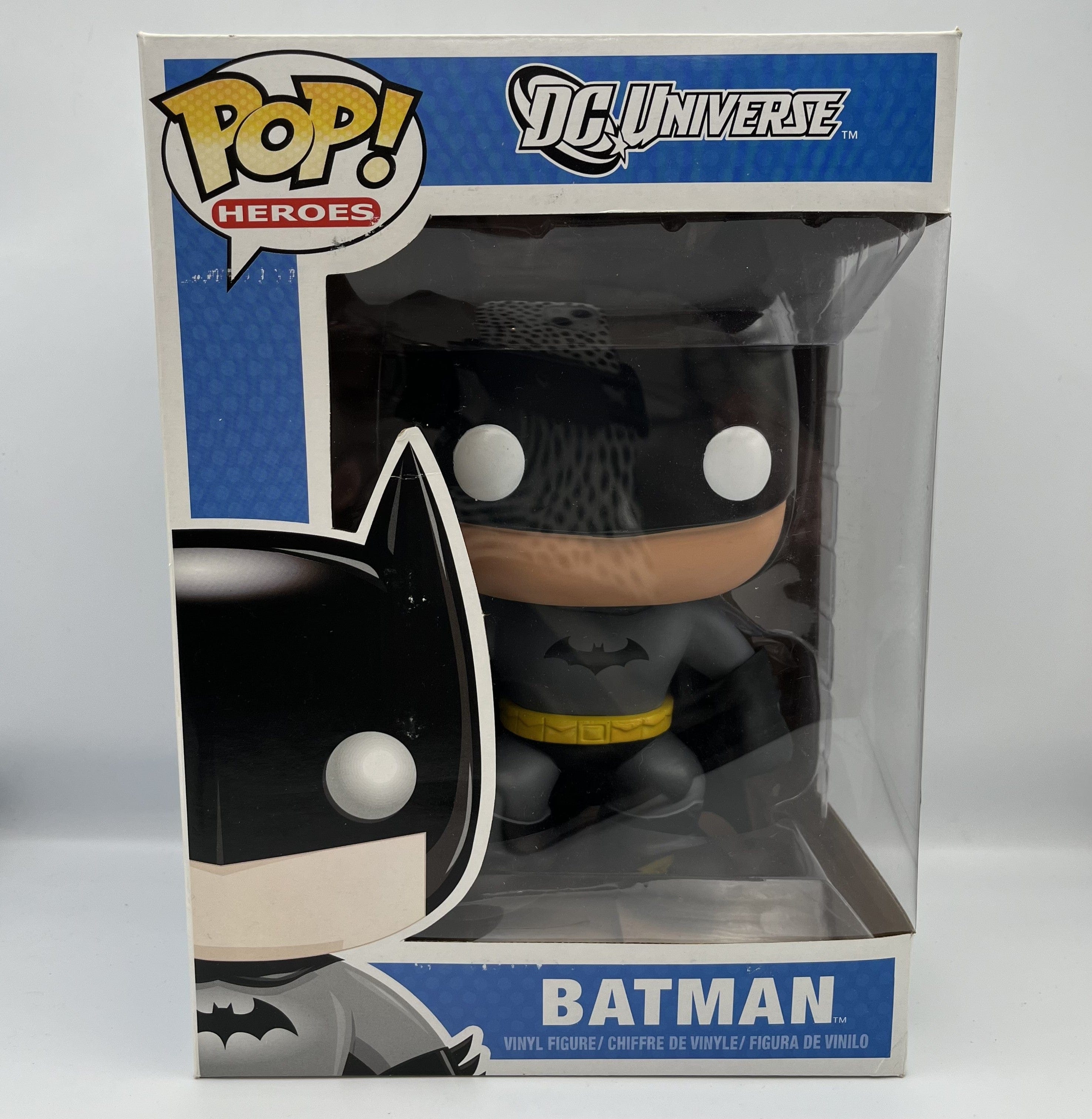 Funko Pop Batman (Giant) Jumbo 9" Inch Super Size Rare Vaulted Classic Black & Gray DC Universe 2012 Release