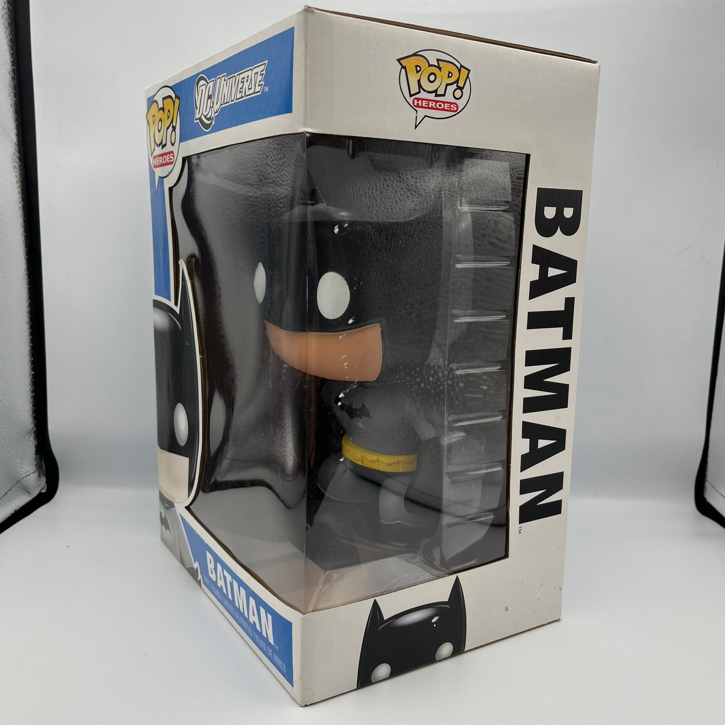 Funko Pop Batman (Giant) Jumbo 9" Inch Super Size Rare Vaulted Classic Black & Gray DC Universe 2012 Release