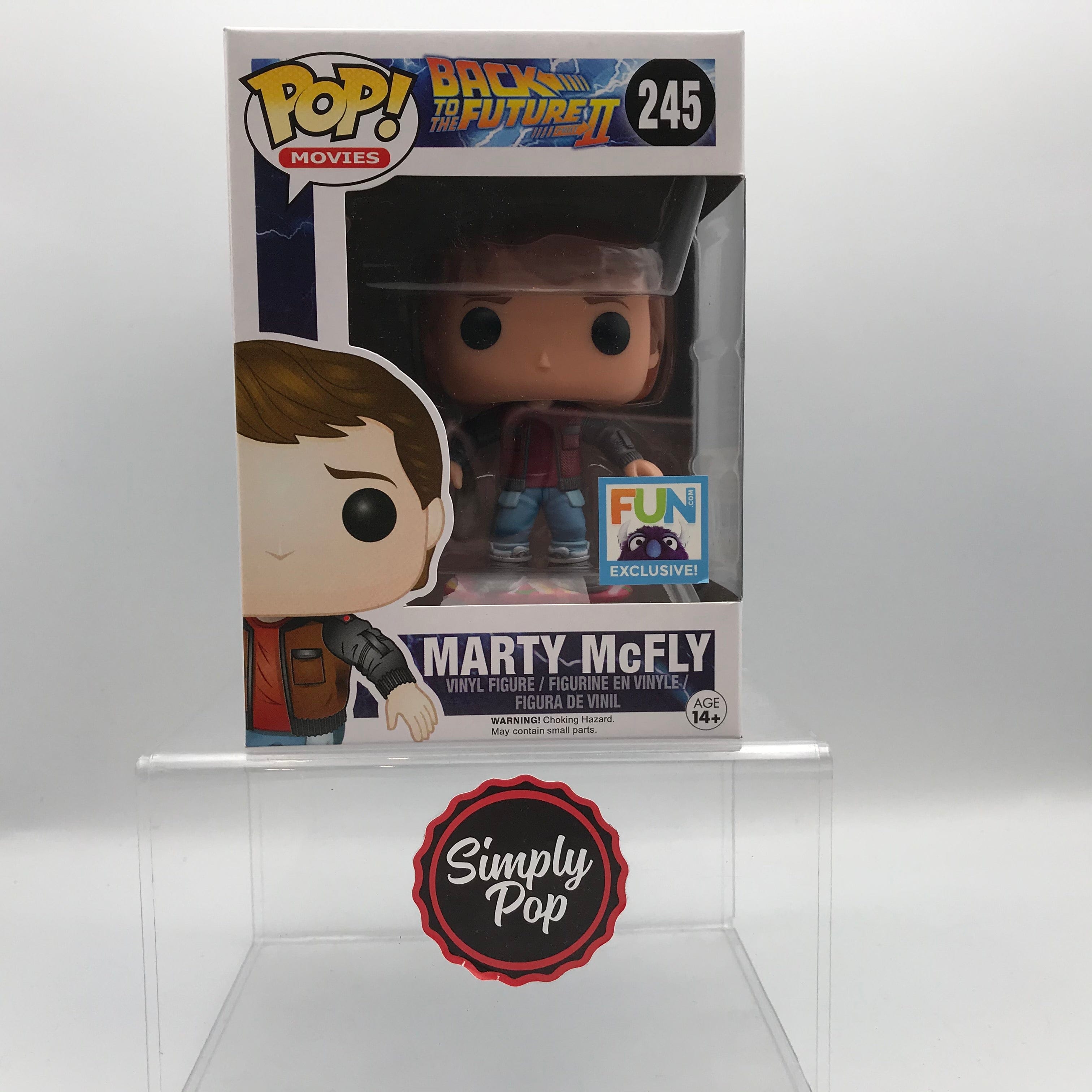 Funko Pop Marty McFly Hoverboard #245 Fun.com Exclusive Vaulted Grail Back To The Future II Movies