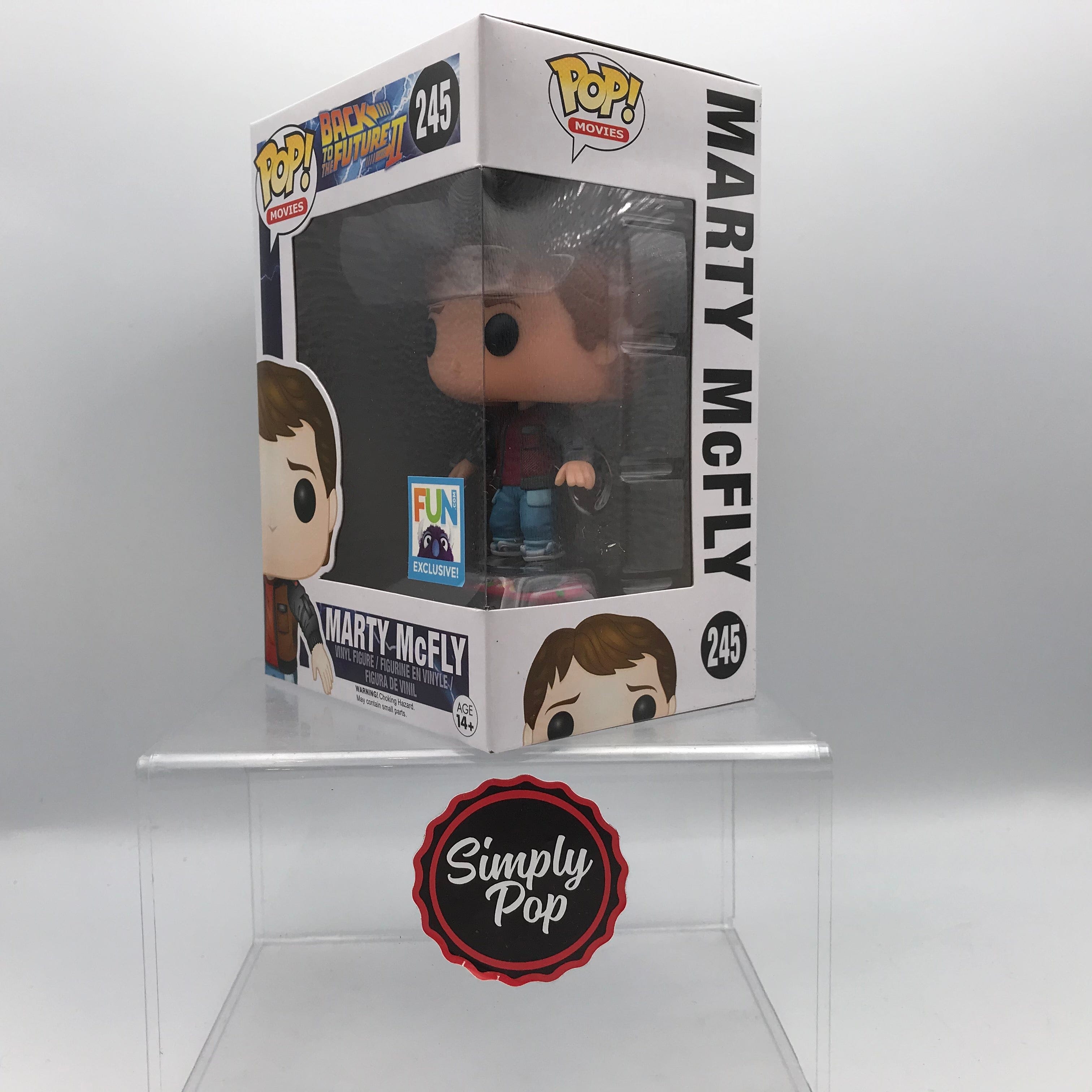 Funko Pop Marty McFly Hoverboard #245 Fun.com Exclusive Vaulted Grail Back To The Future II Movies