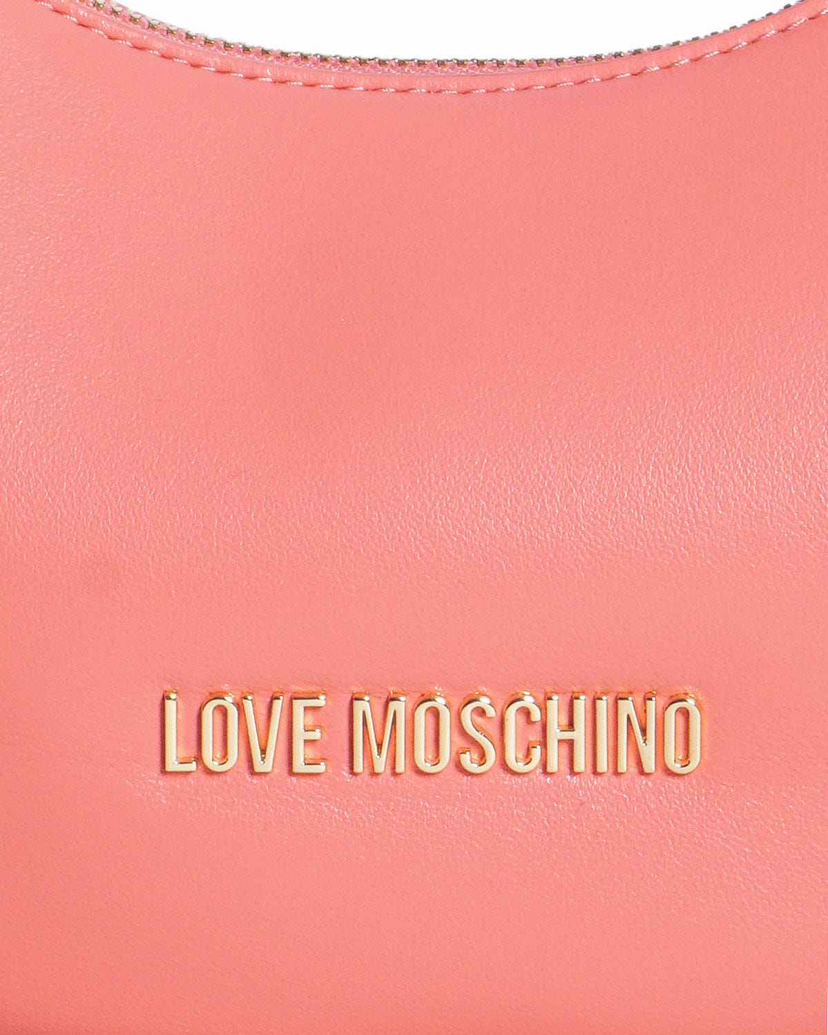 Moschino Love Moschino Coral Pink Heart M Logo Jewel Shoulder Bag