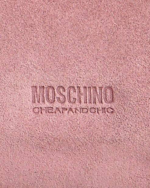 Moschino Rose Pink Suede Floral Embellished Satchel Bag
