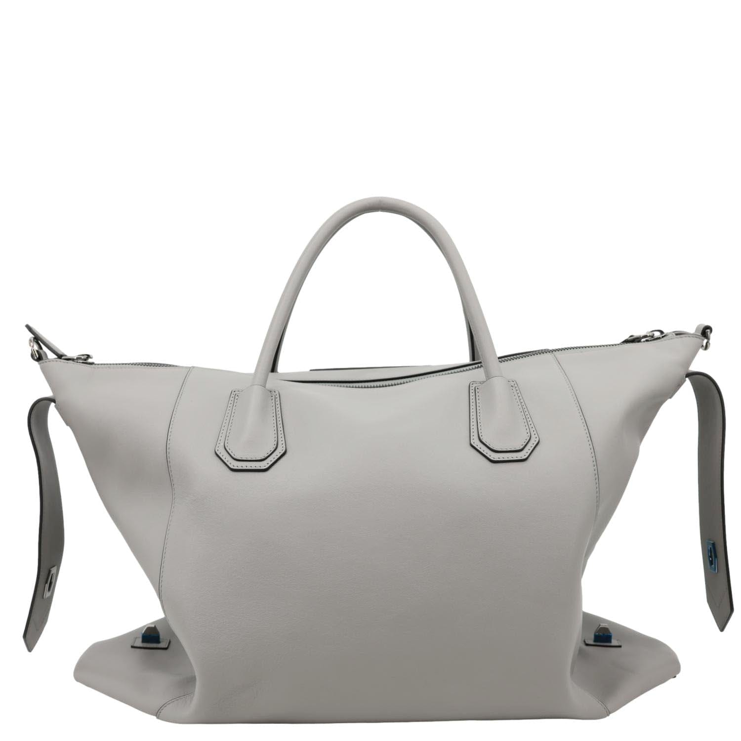 GIVENCHY Antigona Soft Leather Shoulder Bag Gray