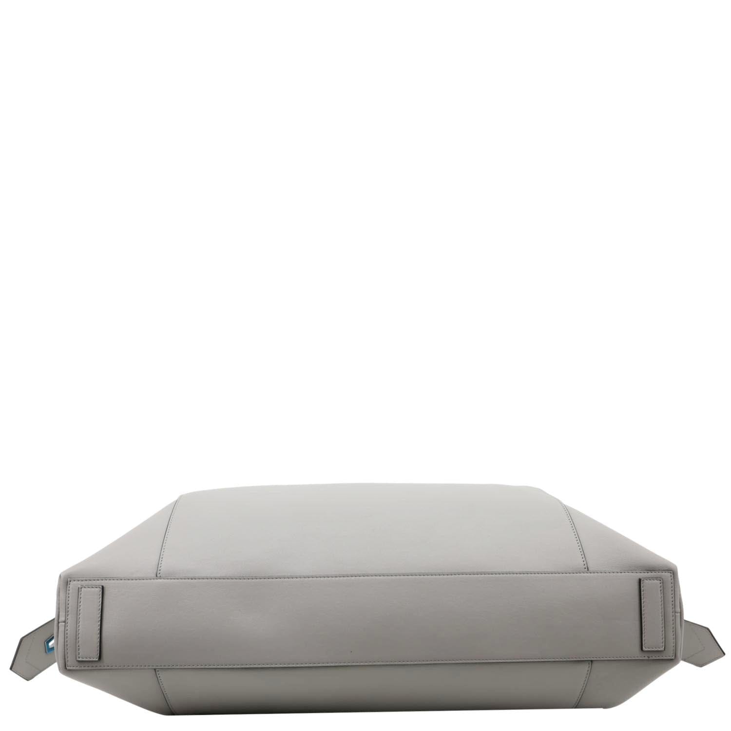 GIVENCHY Antigona Soft Leather Shoulder Bag Gray