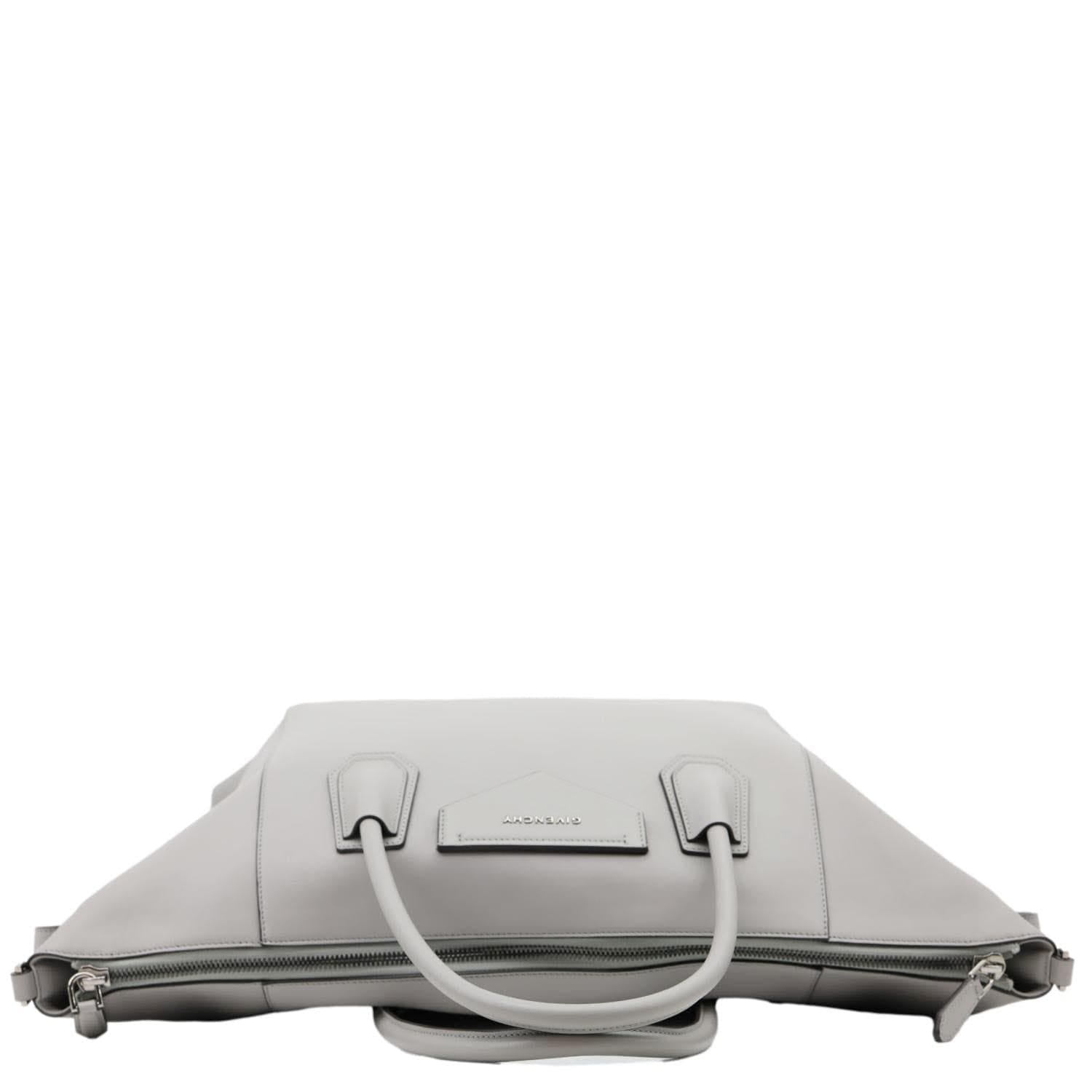 GIVENCHY Antigona Soft Leather Shoulder Bag Gray