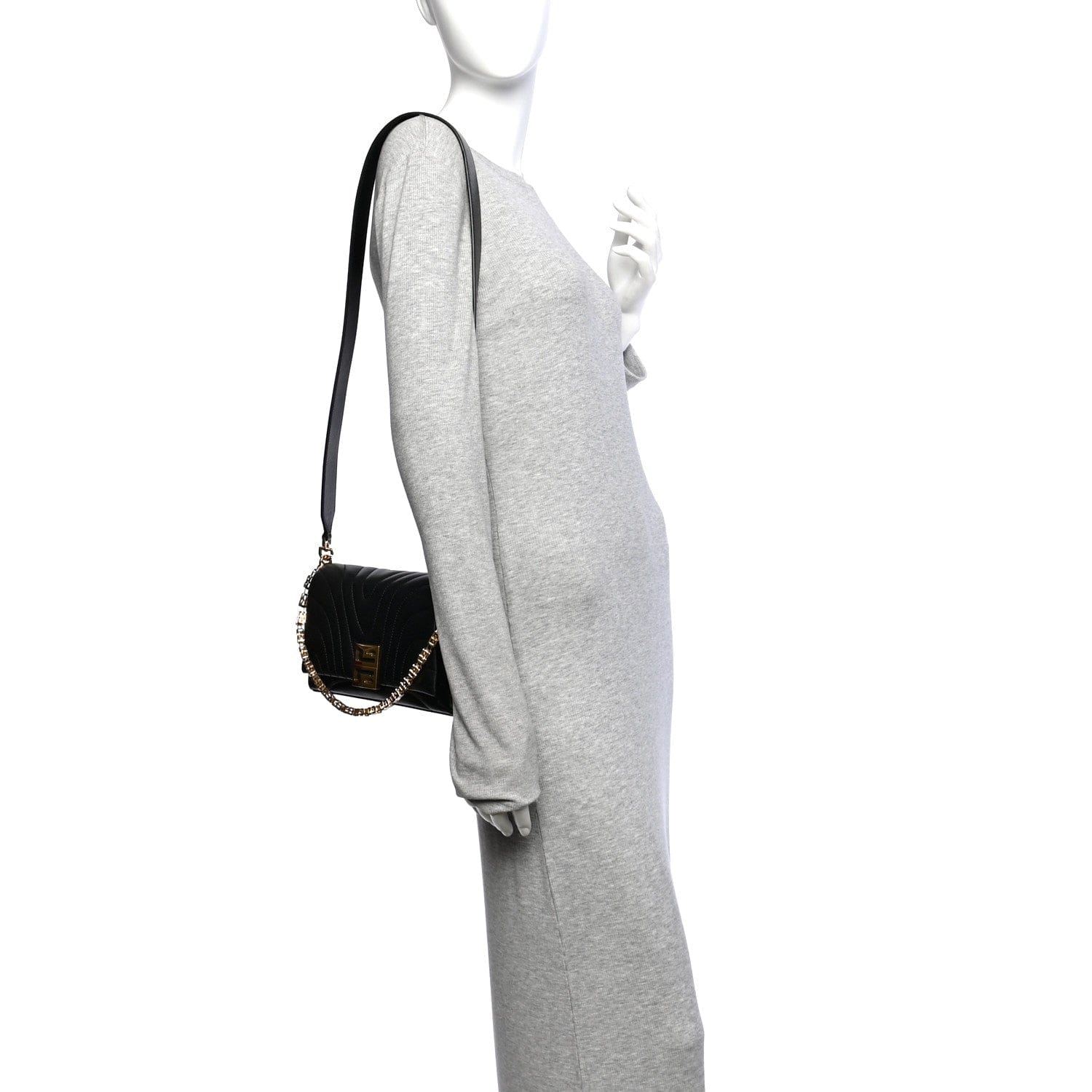Givenchy Soft Calfskin 4 g Quilted Small Shoulder Bag Black