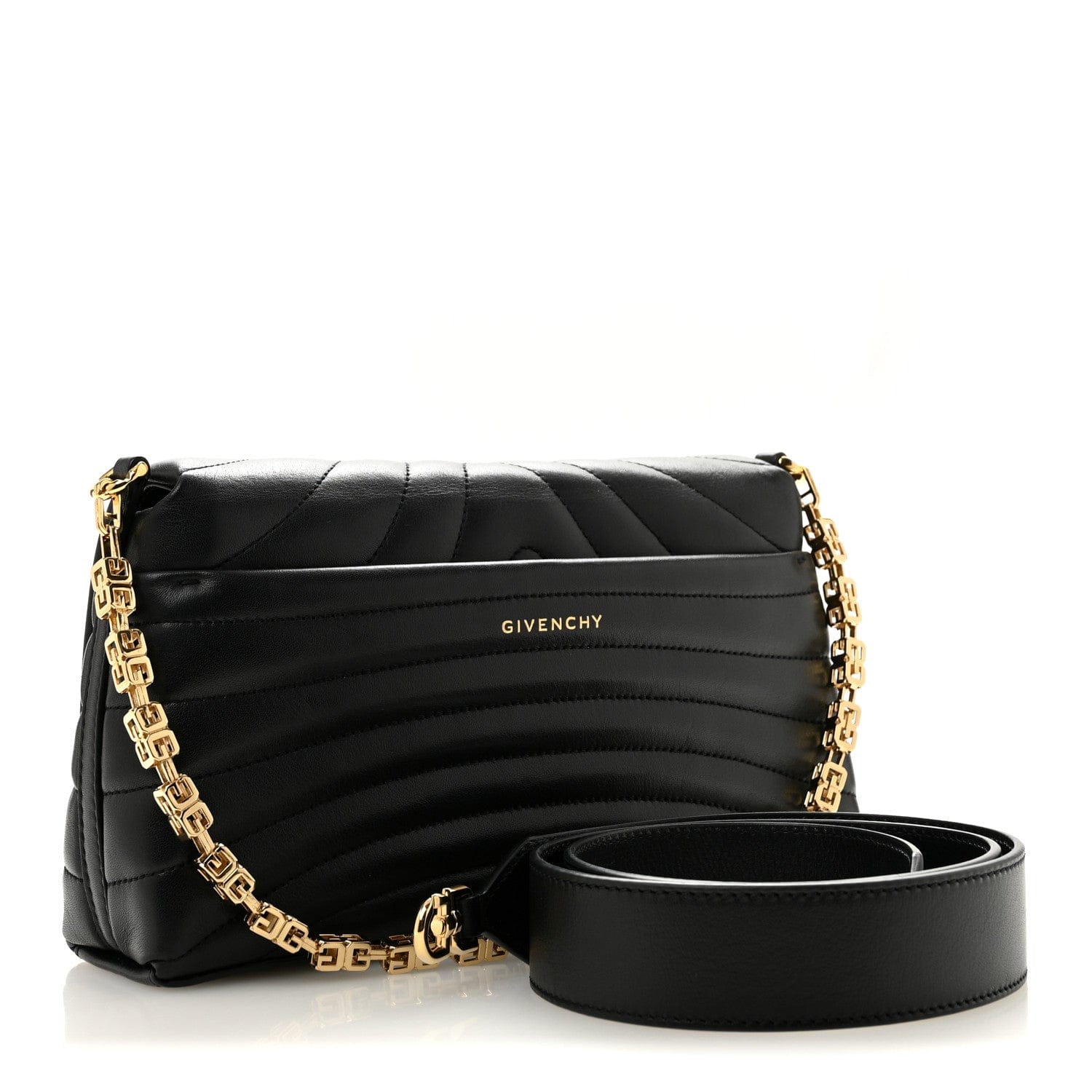 Givenchy Soft Calfskin 4 g Quilted Small Shoulder Bag Black