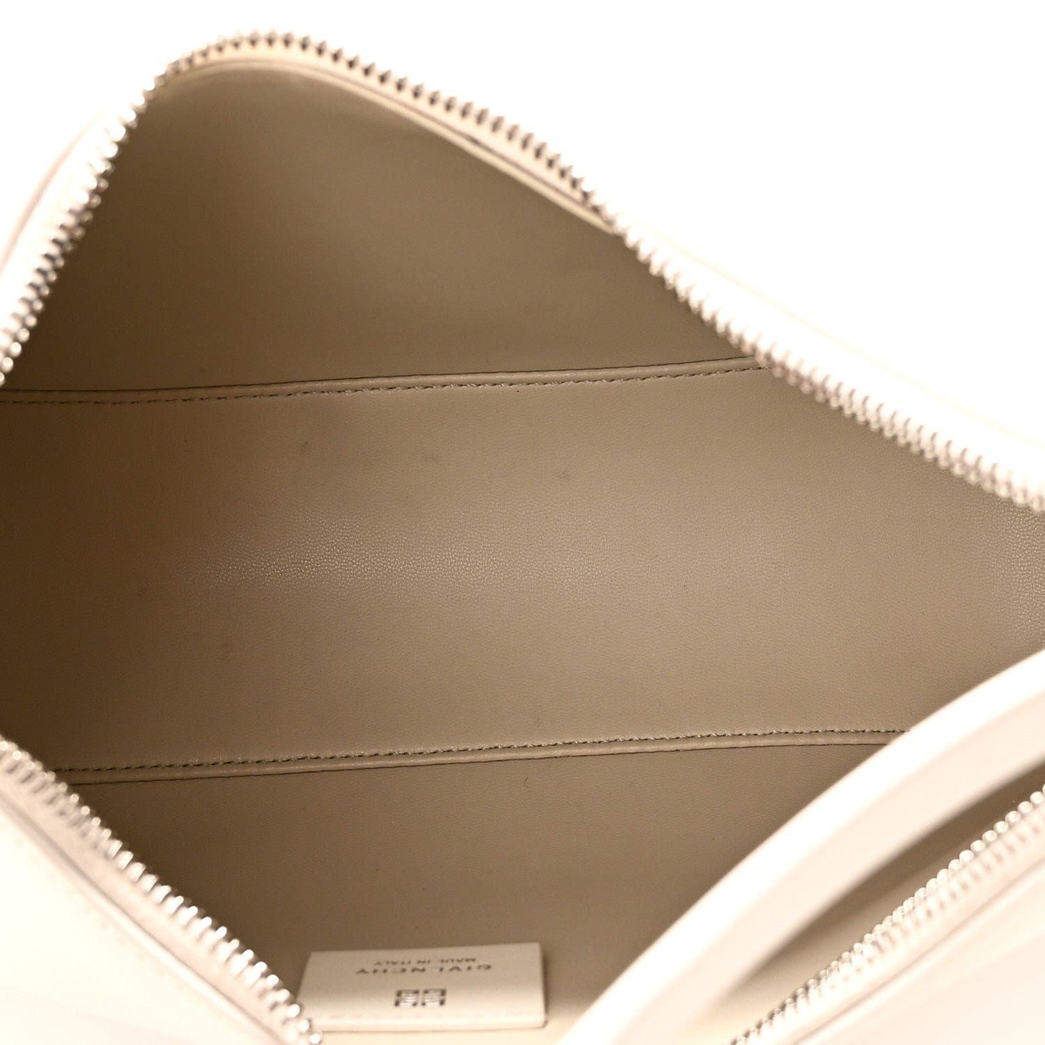 Givenchy Smooth Calfskin Small Moon Cut Out Shoulder Bag Ivory