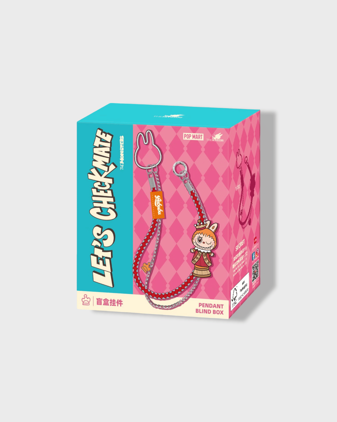 Pop Mart Labubu The Monsters Let's Checkmate Series Pendant
