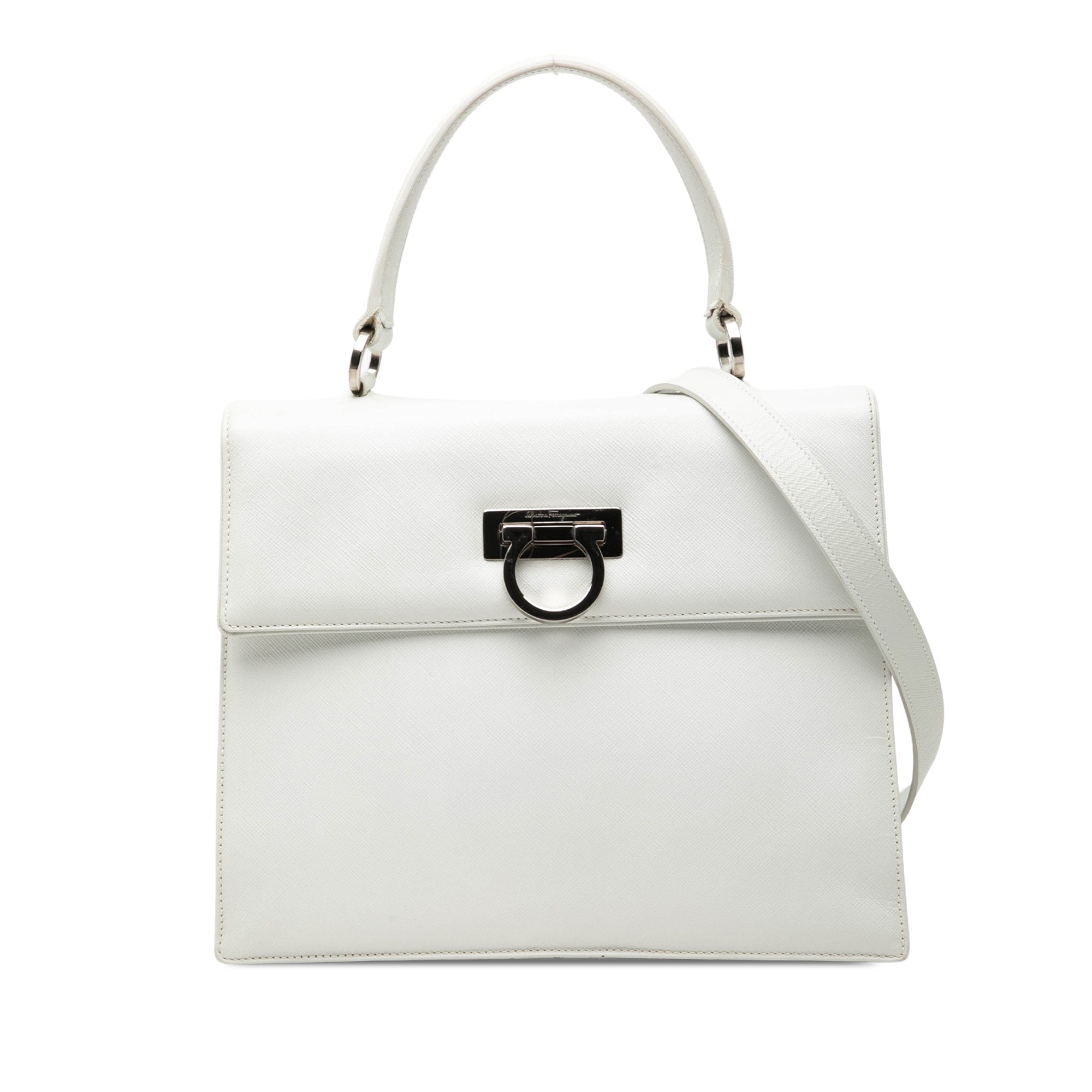 Ferragamo Leather Gancini Satchel