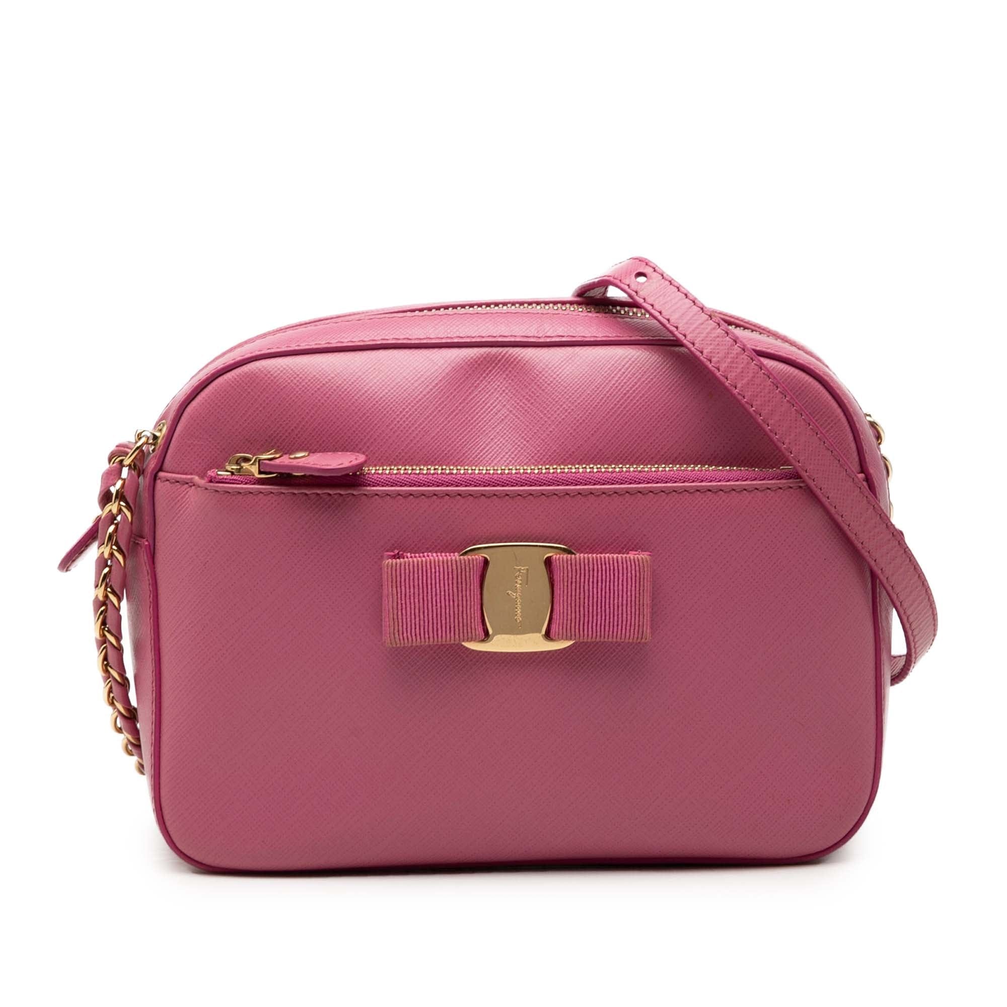 Ferragamo Leather Vara Bow Lydia Camera Bag
