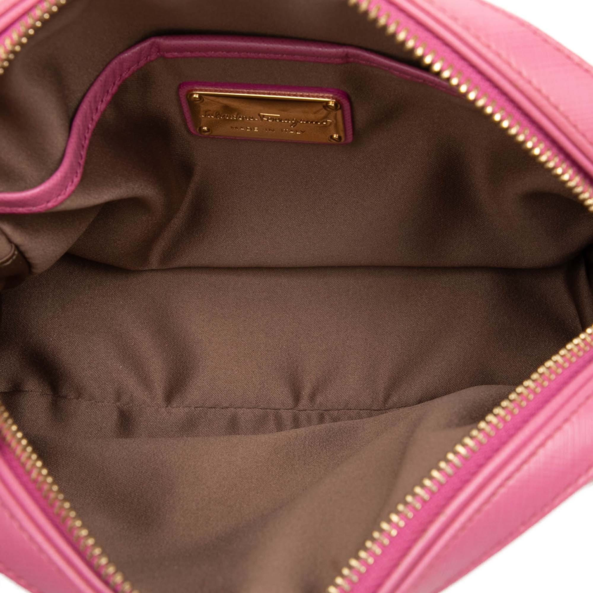 Ferragamo Leather Vara Bow Lydia Camera Bag
