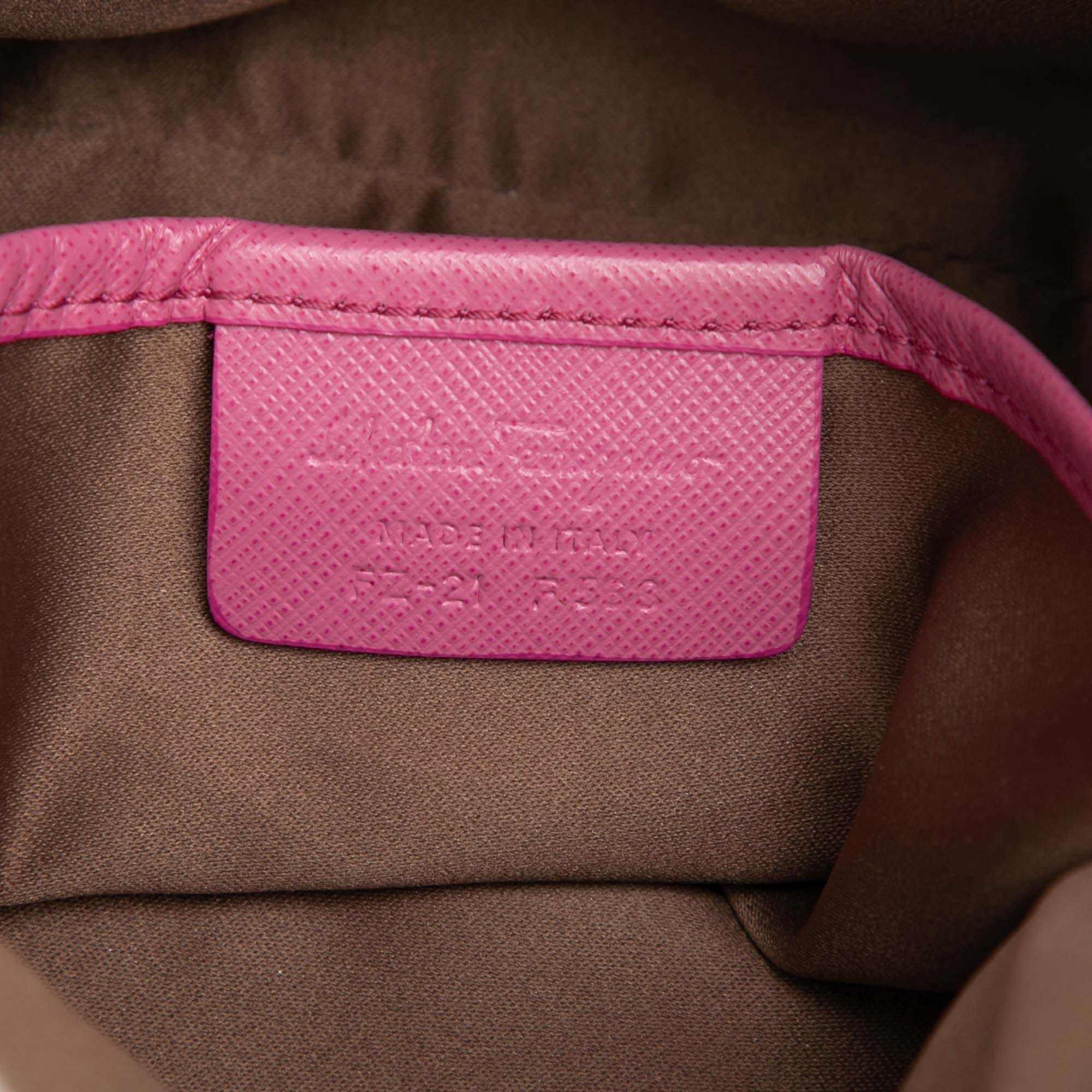 Ferragamo Leather Vara Bow Lydia Camera Bag