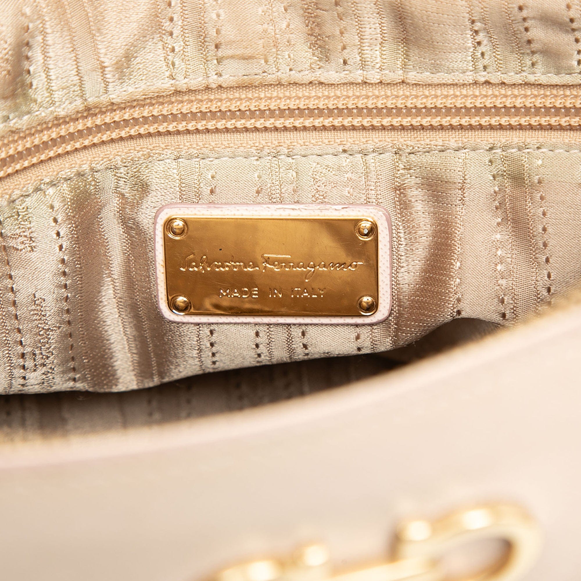Ferragamo Medium Leather Gancini Beky Satchel