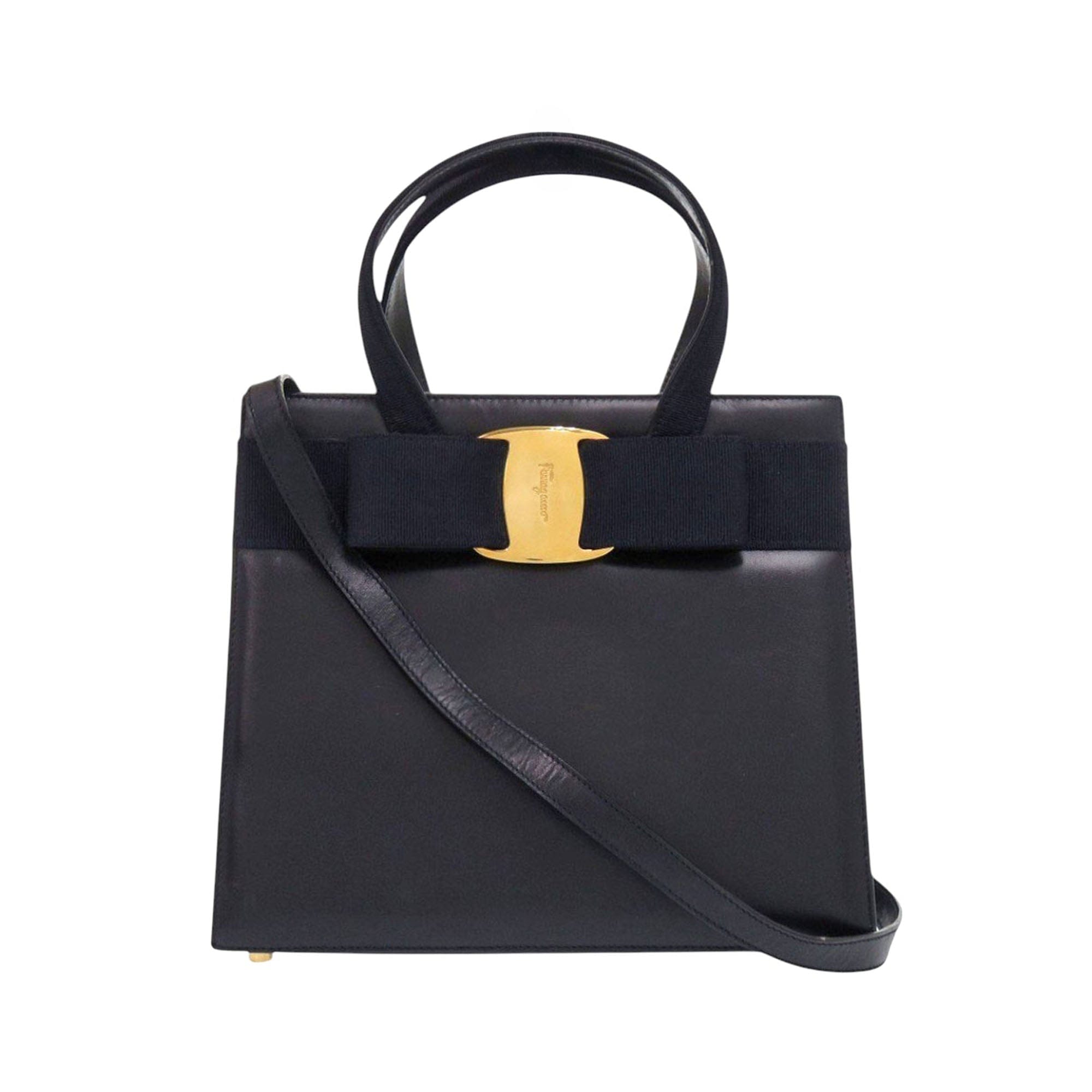Ferragamo Leather Vara Bow Satchel