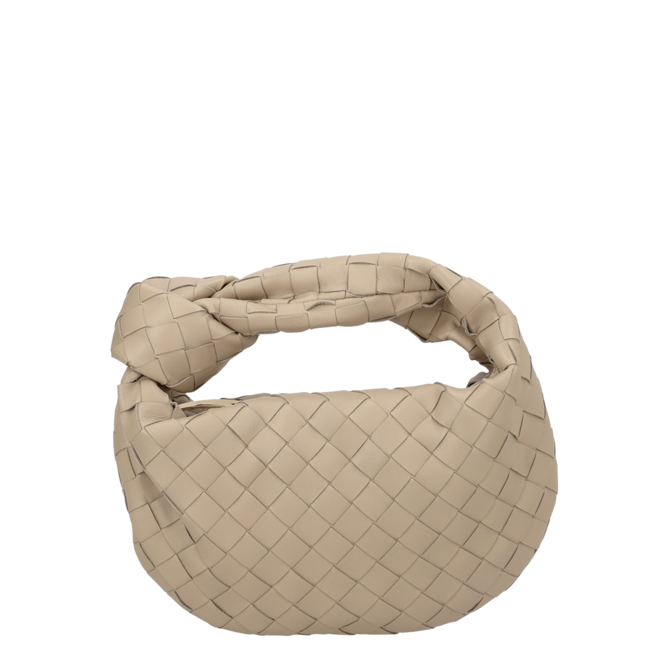Bottega Veneta Jodie Mini Lambskin Top - Handle Bag - Ecru