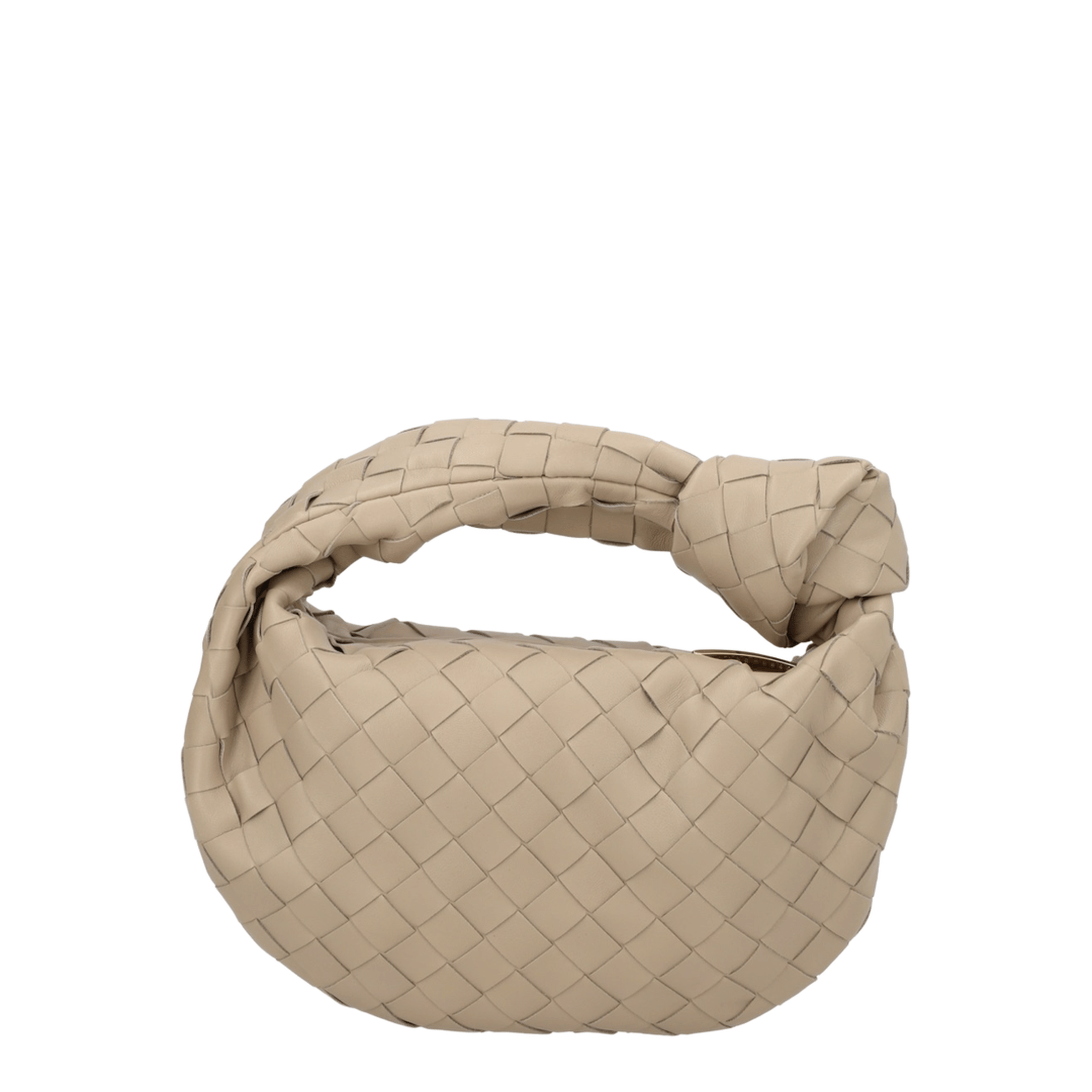 Bottega Veneta Jodie Mini Lambskin Top - Handle Bag - Ecru