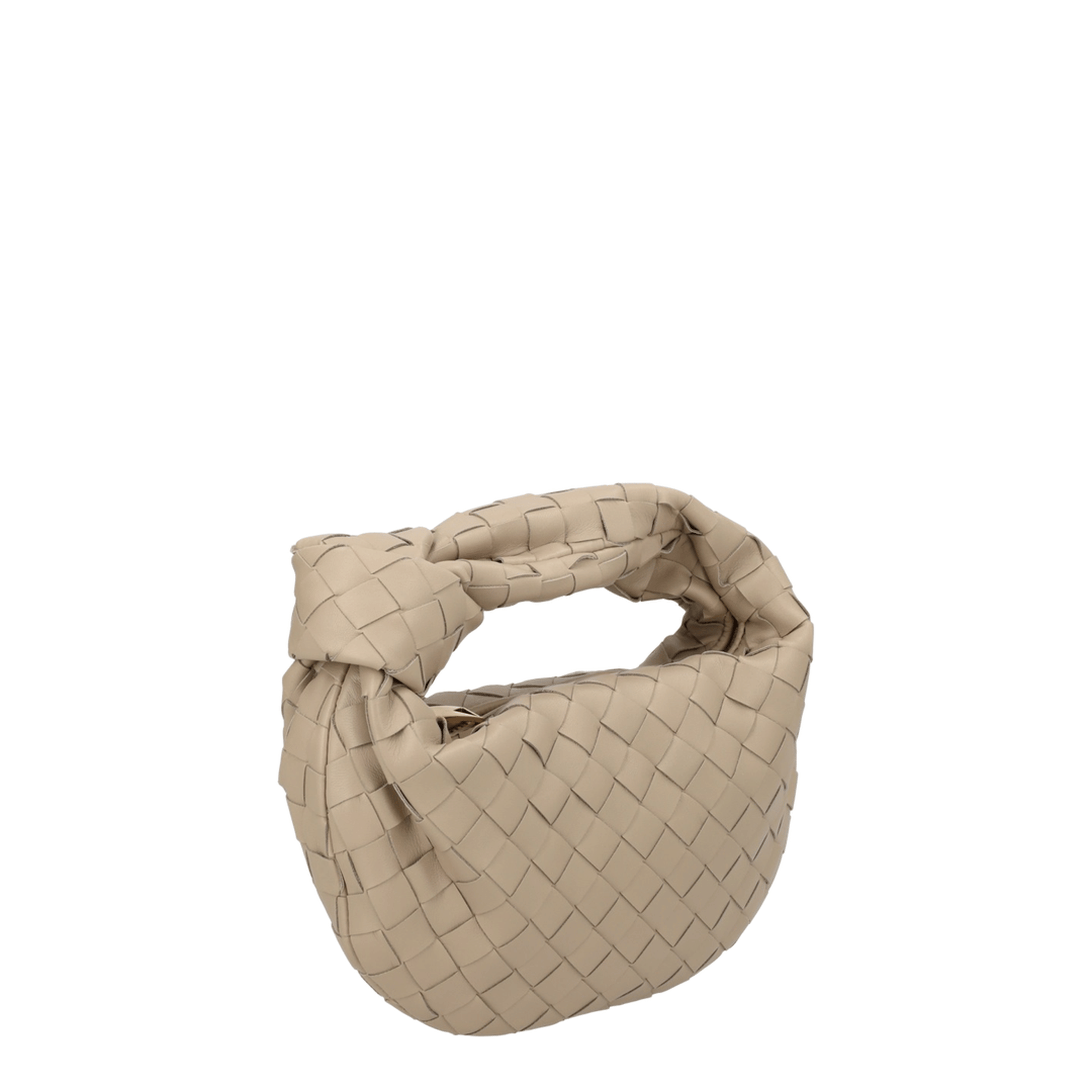 Bottega Veneta Jodie Mini Lambskin Top - Handle Bag - Ecru
