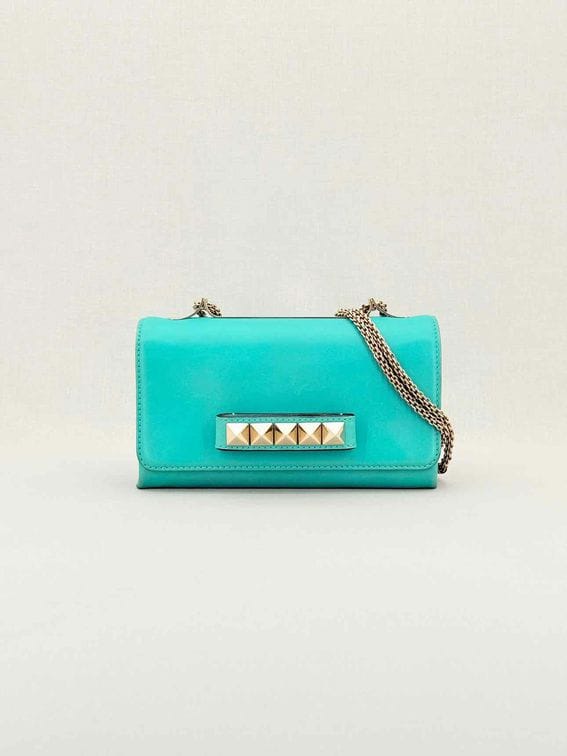 Valentino Garavani Rockstud Turquoise Shoulder Bag