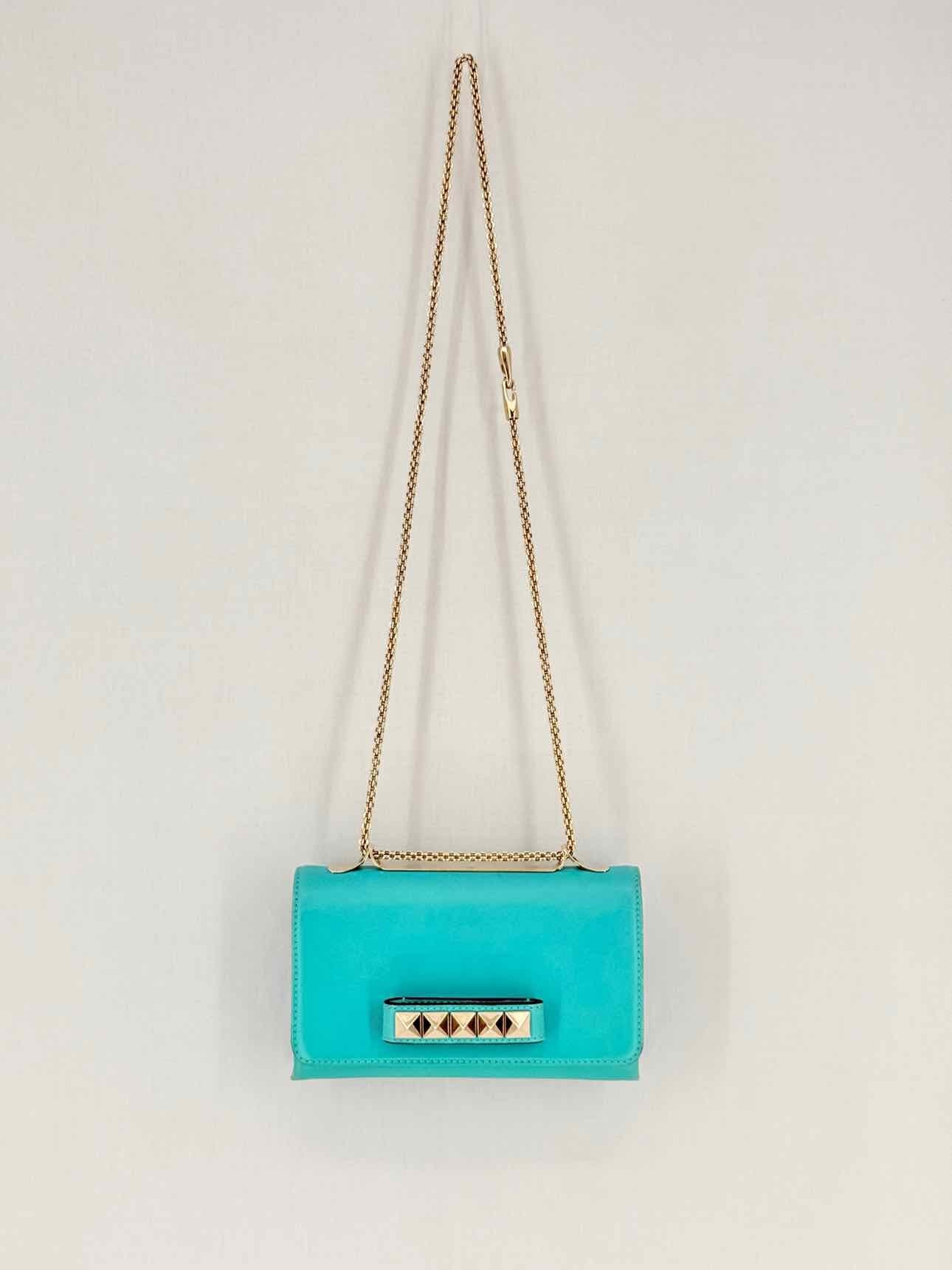 Valentino Garavani Rockstud Turquoise Shoulder Bag
