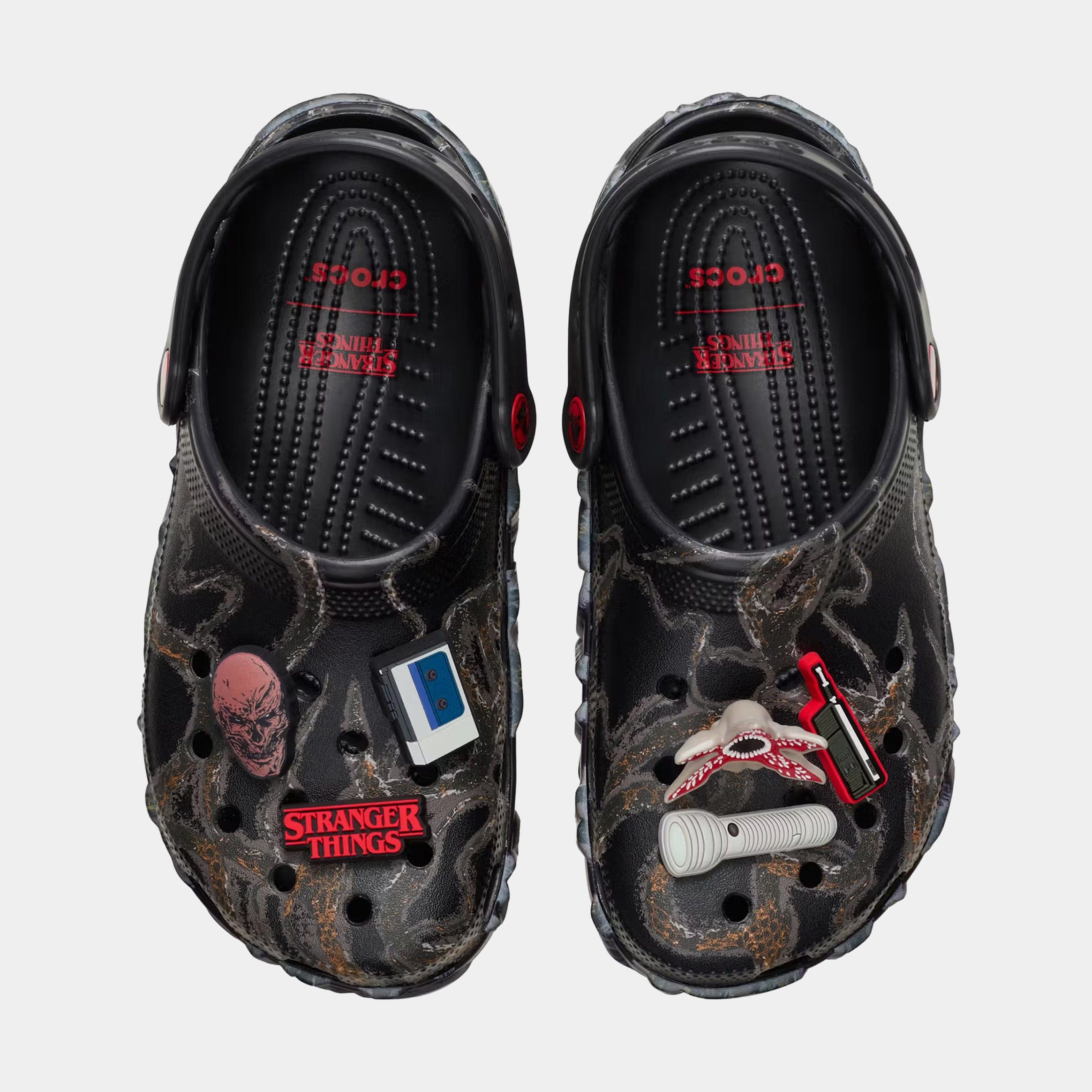 CROCS Stranger Things Classic Clog Mens Sandals (Black/Red)