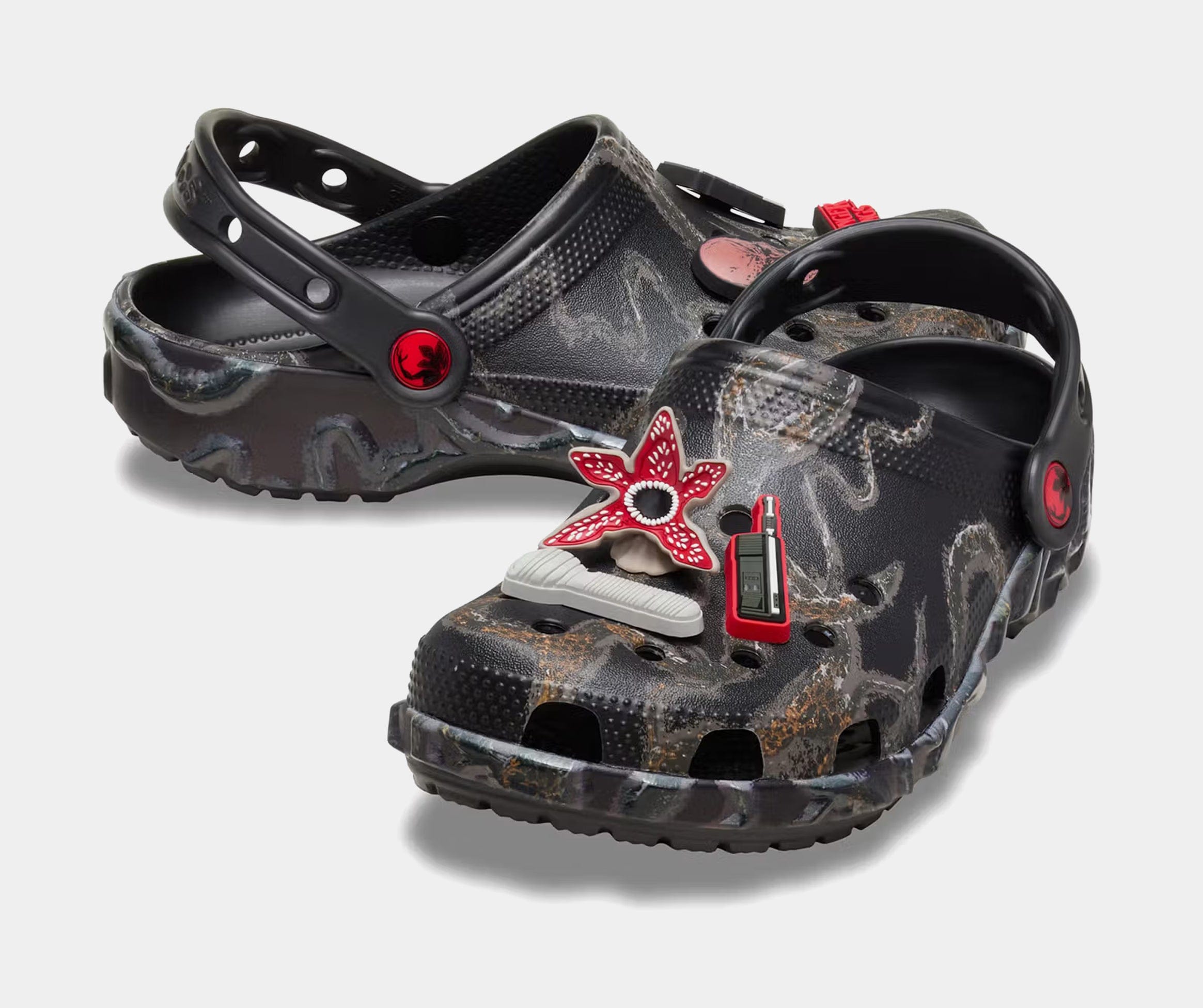 CROCS Stranger Things Classic Clog Mens Sandals (Black/Red)