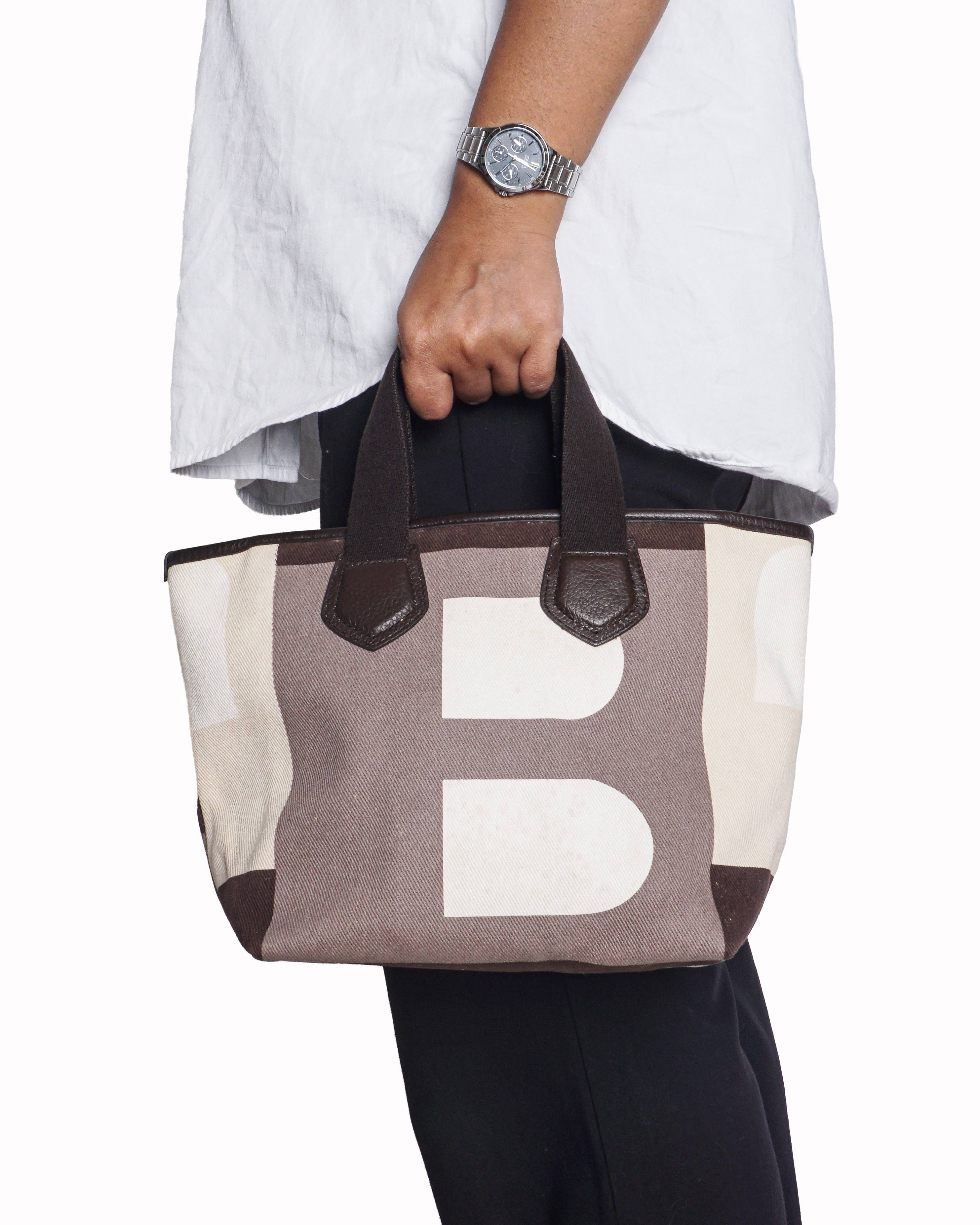 Bally Canvas Color - Block Tote Bag