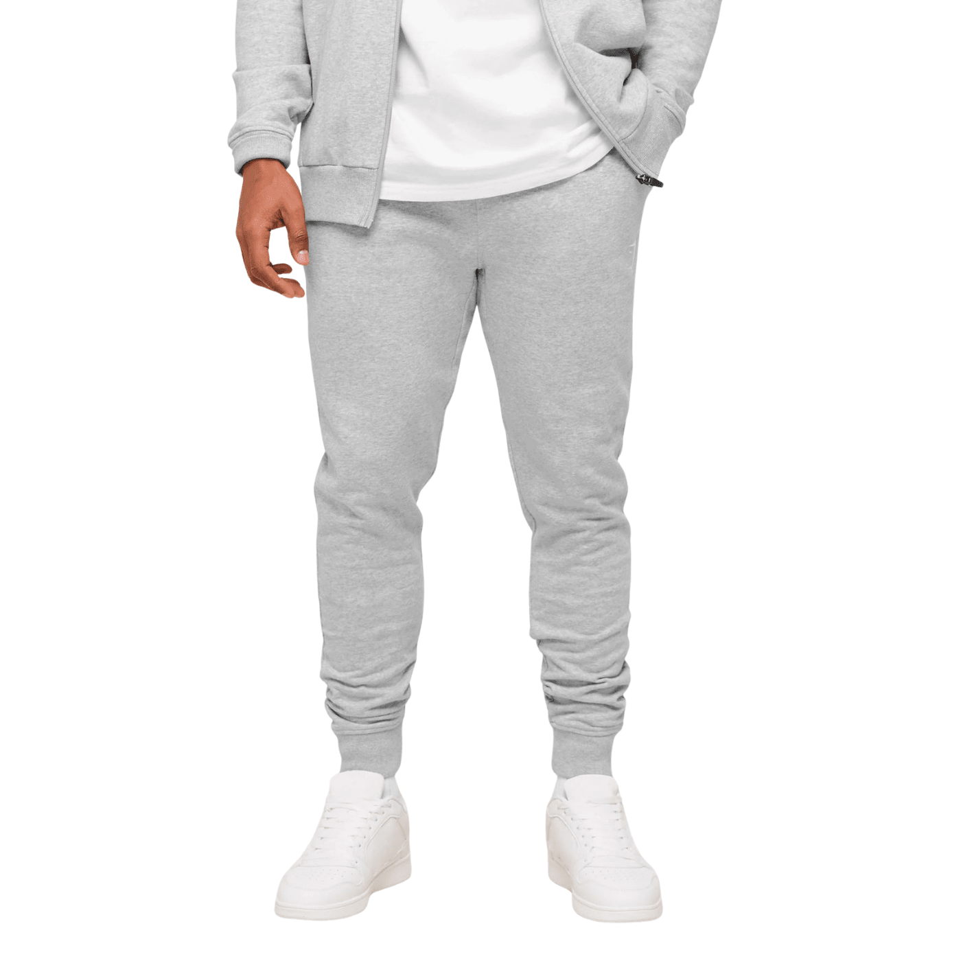 Gymshark Crest Joggers slim fit Light Grey Marl