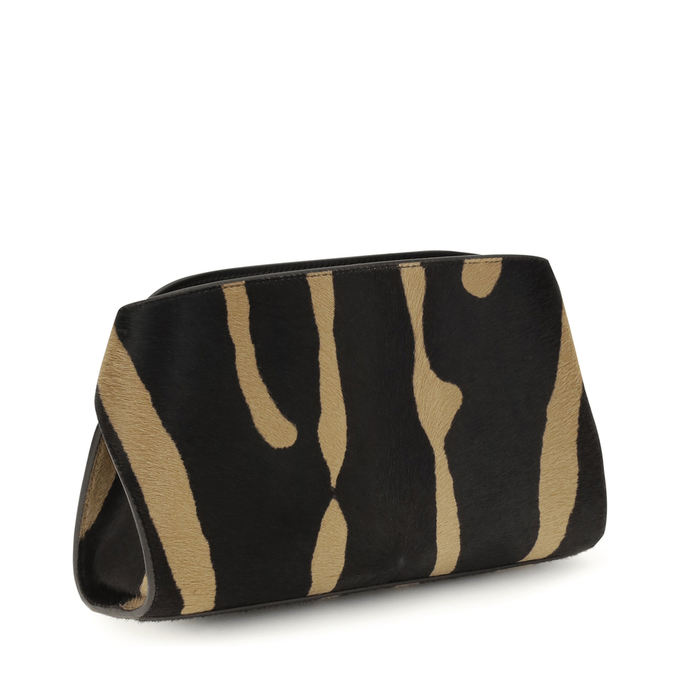 Ferragamo Hug Mini Horsehair Crossbody - Black/Brown Zebra Stripe