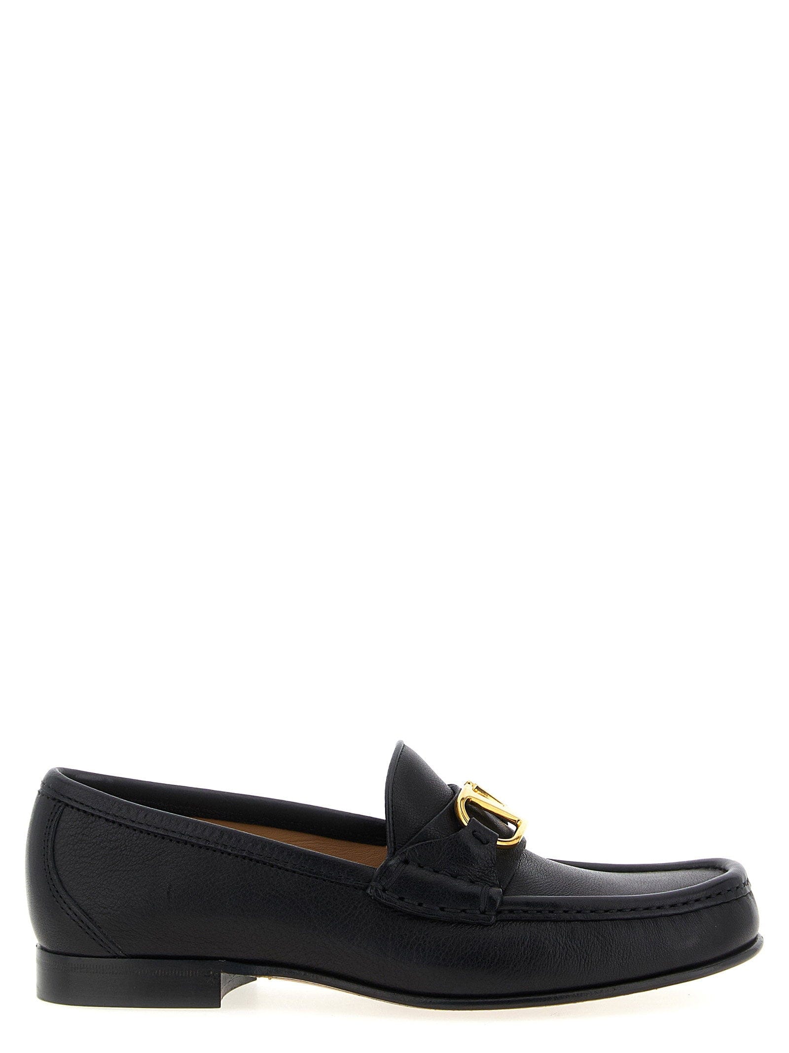 Valentino Garavani Buffalo Leather Loafer — Black