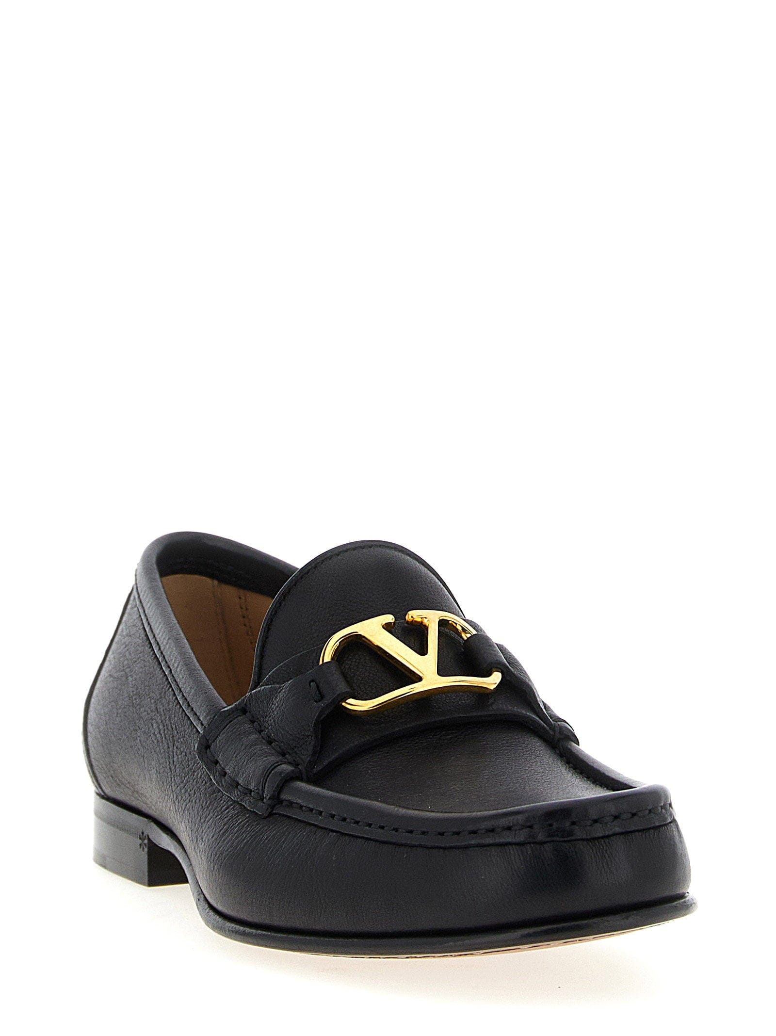 Valentino Garavani Buffalo Leather Loafer — Black