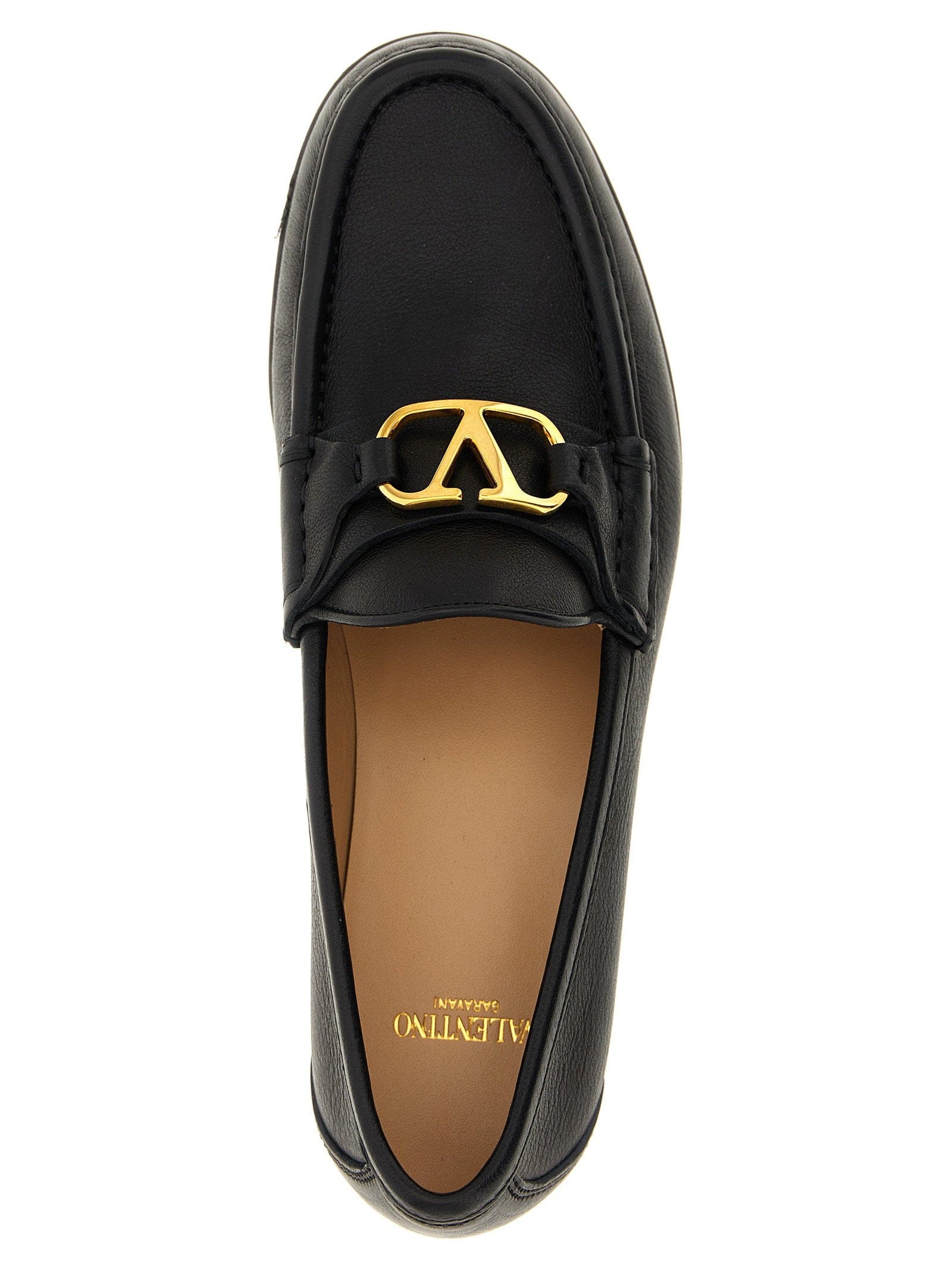 Valentino Garavani Buffalo Leather Loafer — Black