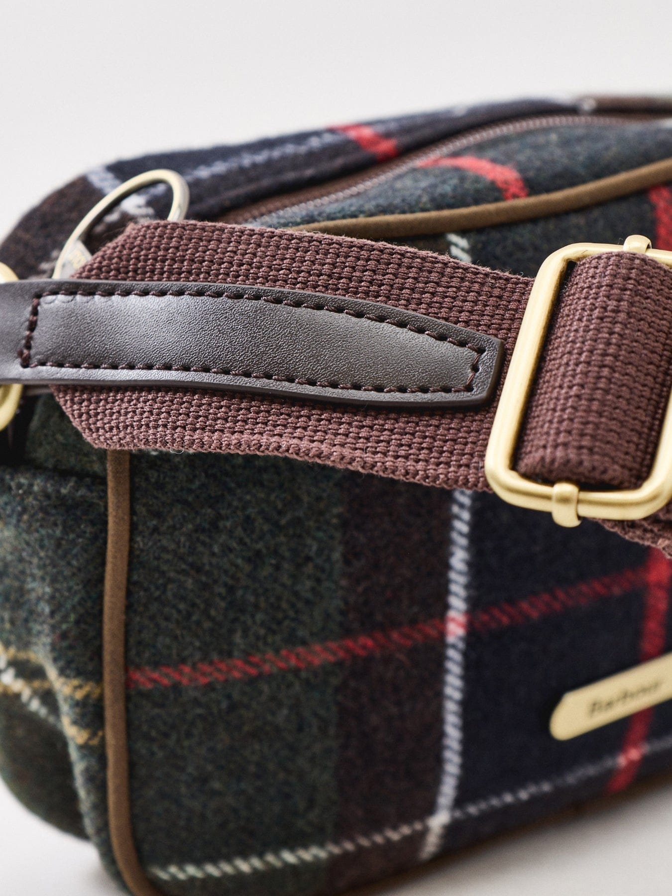 Barbour Contin Tartan Mini Crossbody Bag Green