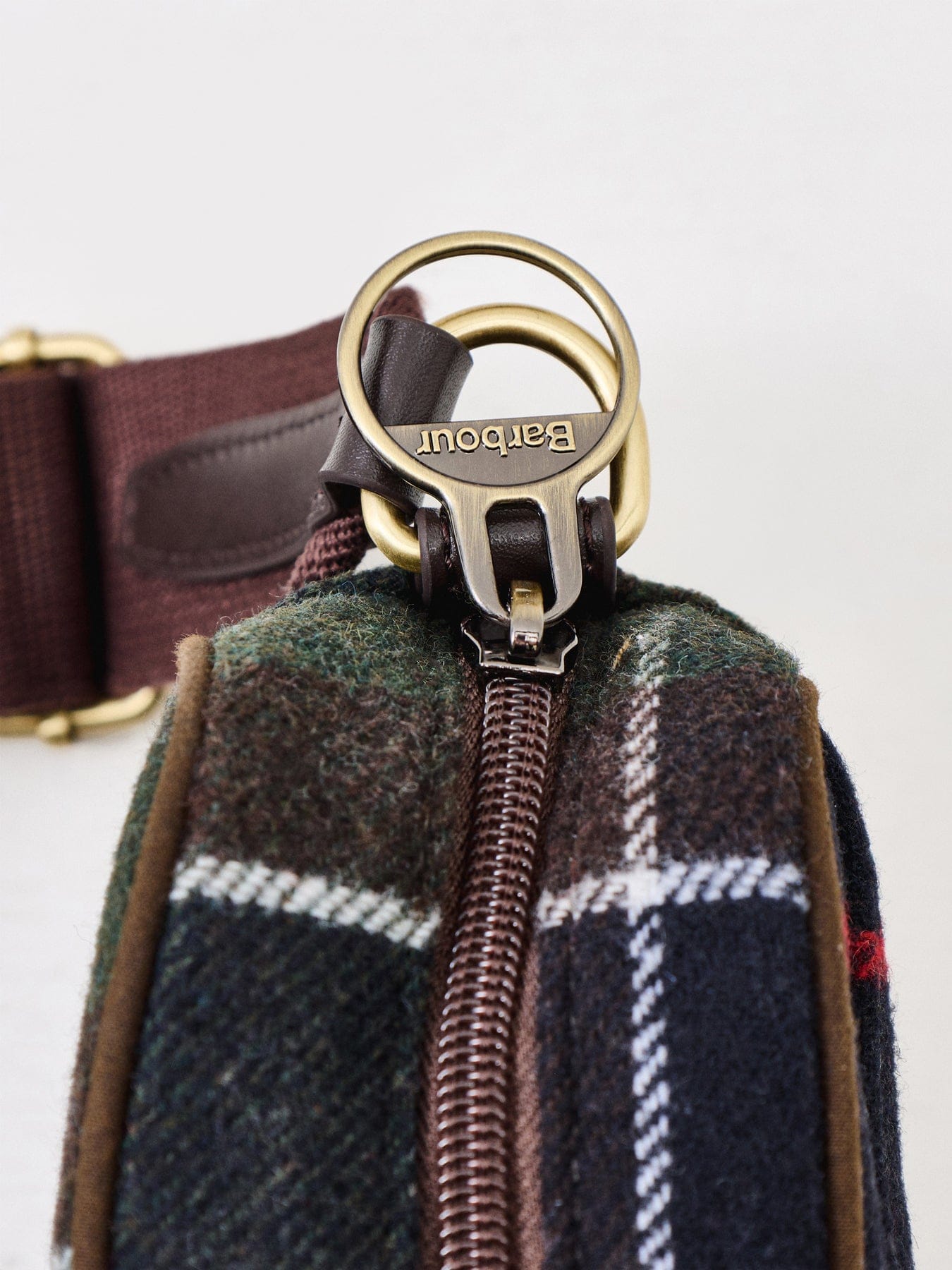 Barbour Contin Tartan Mini Crossbody Bag Green