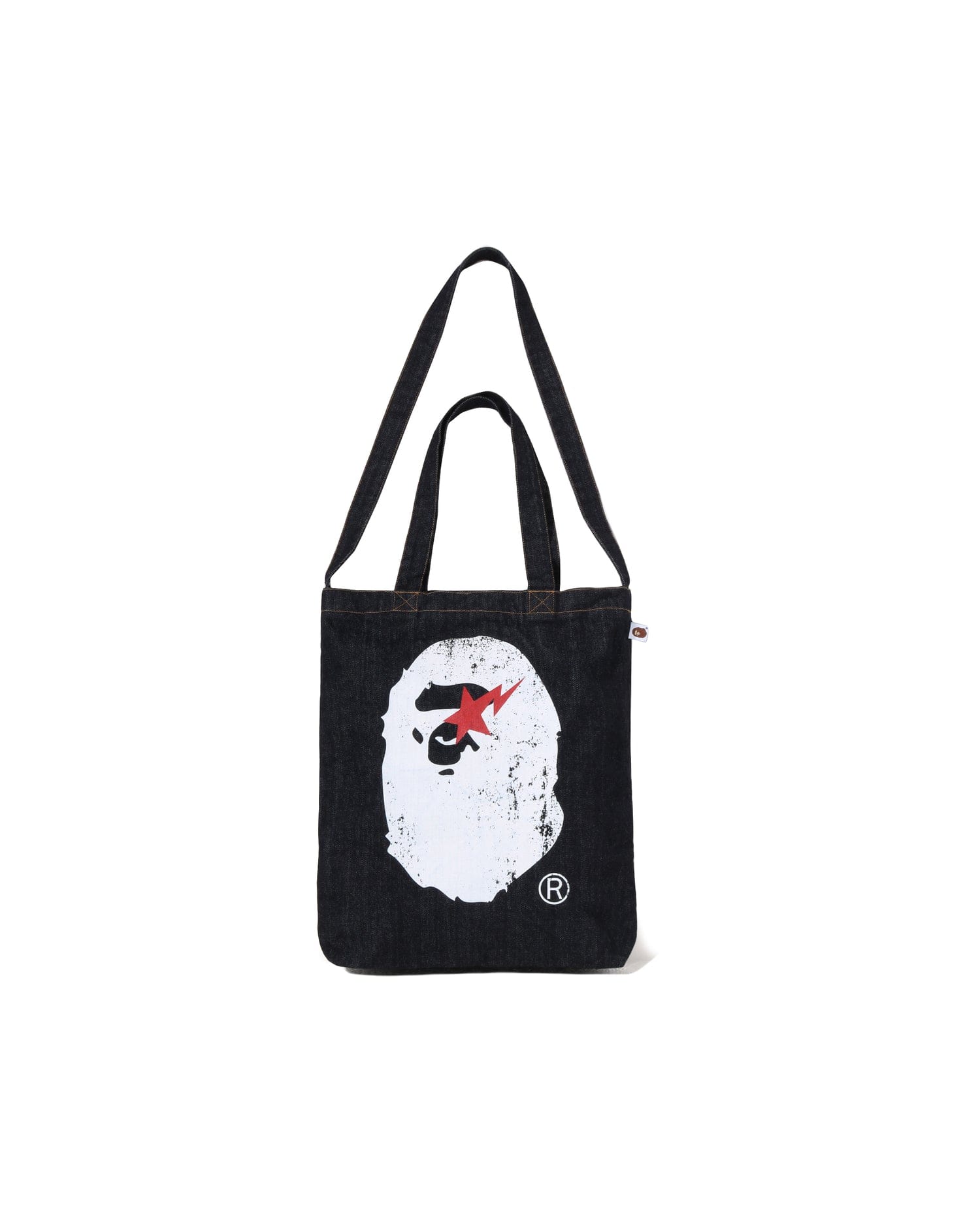 A Bathing APE Ape Head Denim 2Way Tote Bag
