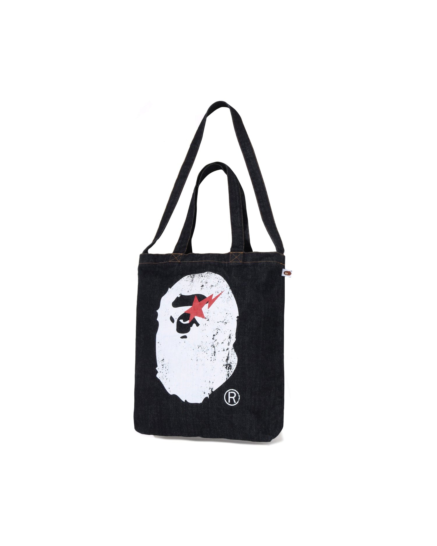 A Bathing APE Ape Head Denim 2Way Tote Bag